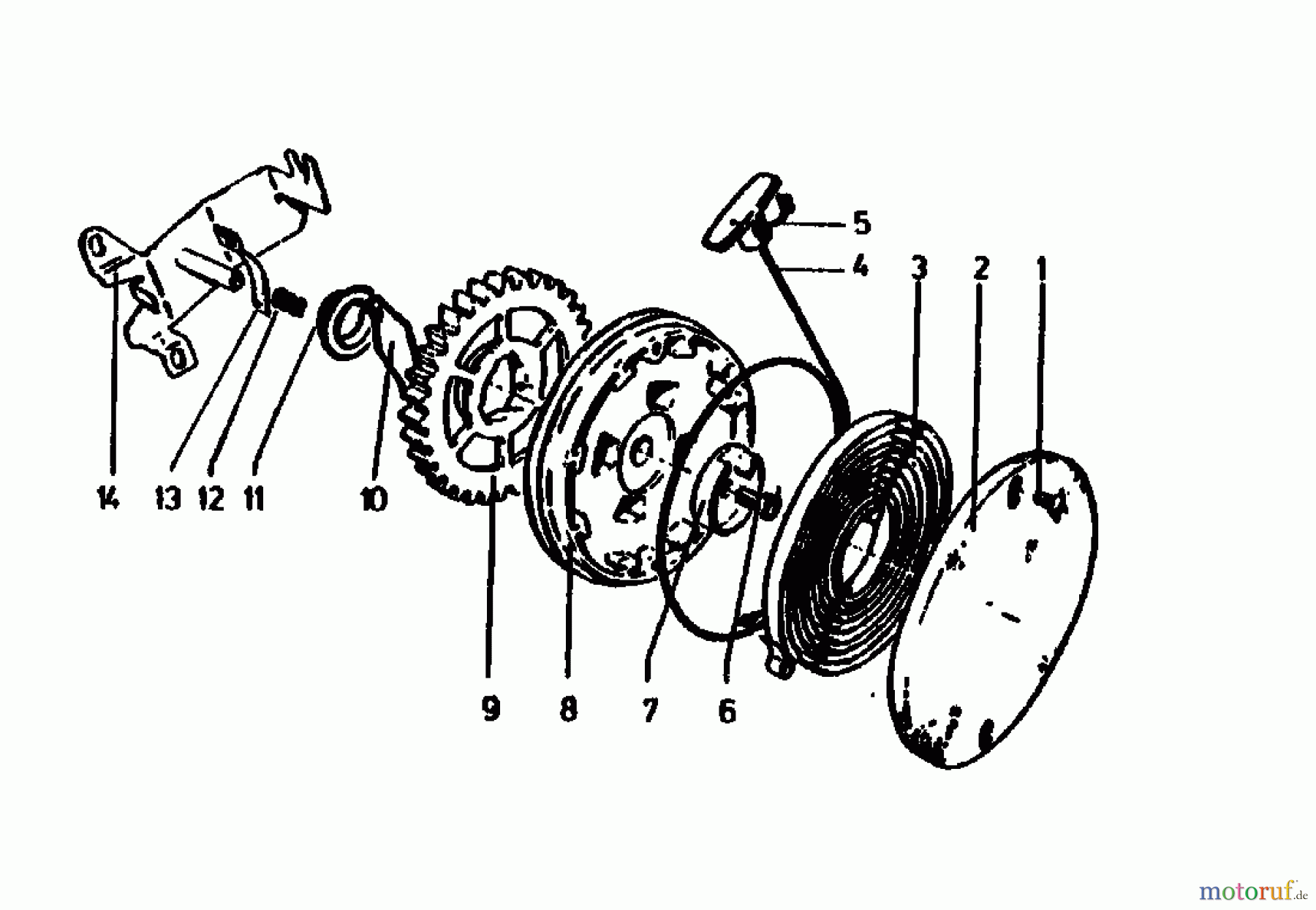  Gutbrod Petrol mower self propelled HB 46 R 02877.01  (1985) Recoil starter