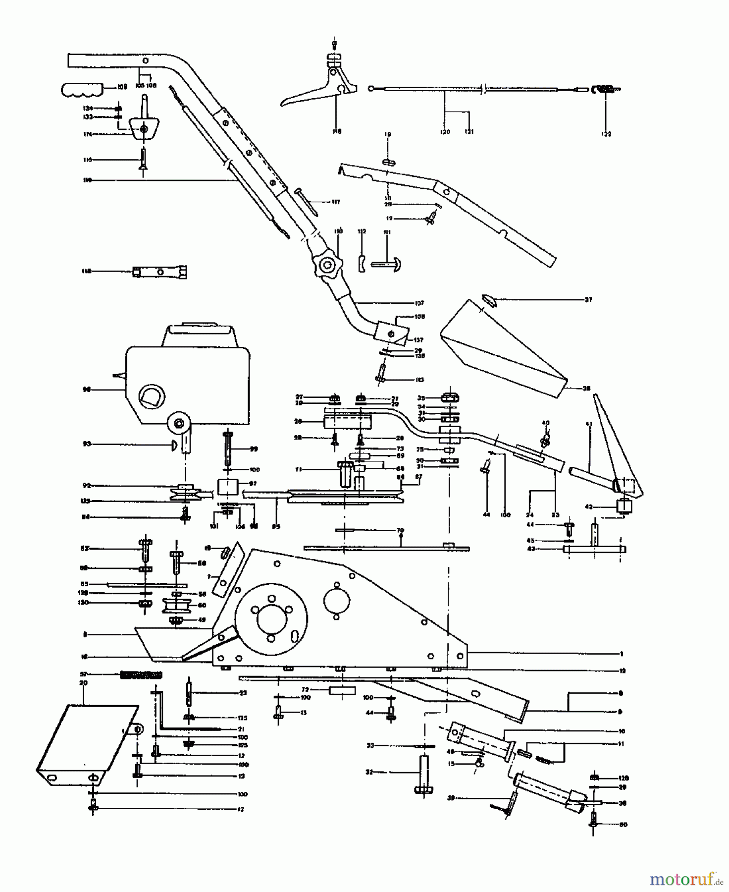  MTD Cutter bar mower QUICK 186-0172  (1986) Handle