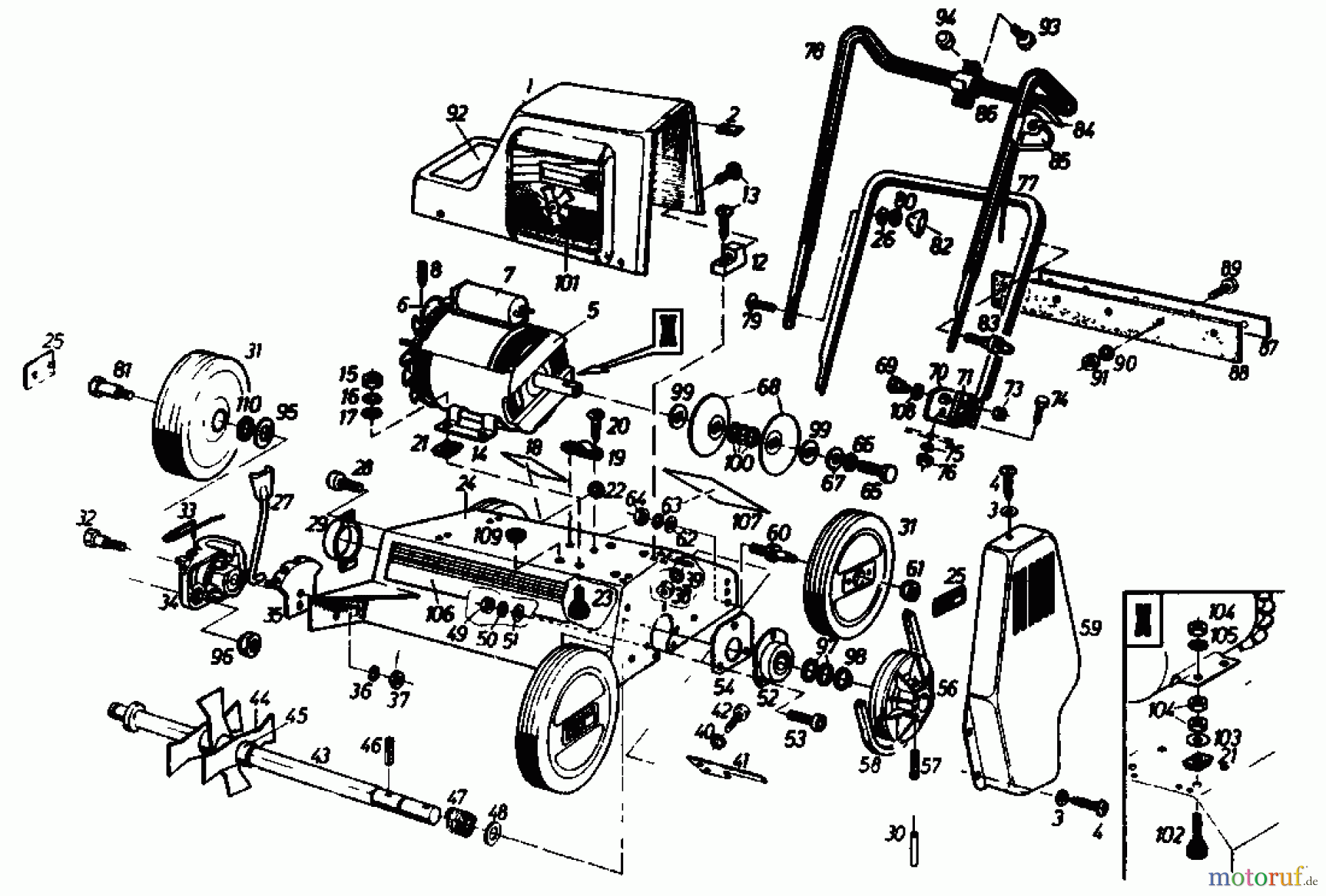  Gutbrod Electric verticutter VS 40 E 02699.06  (1986) Basic machine