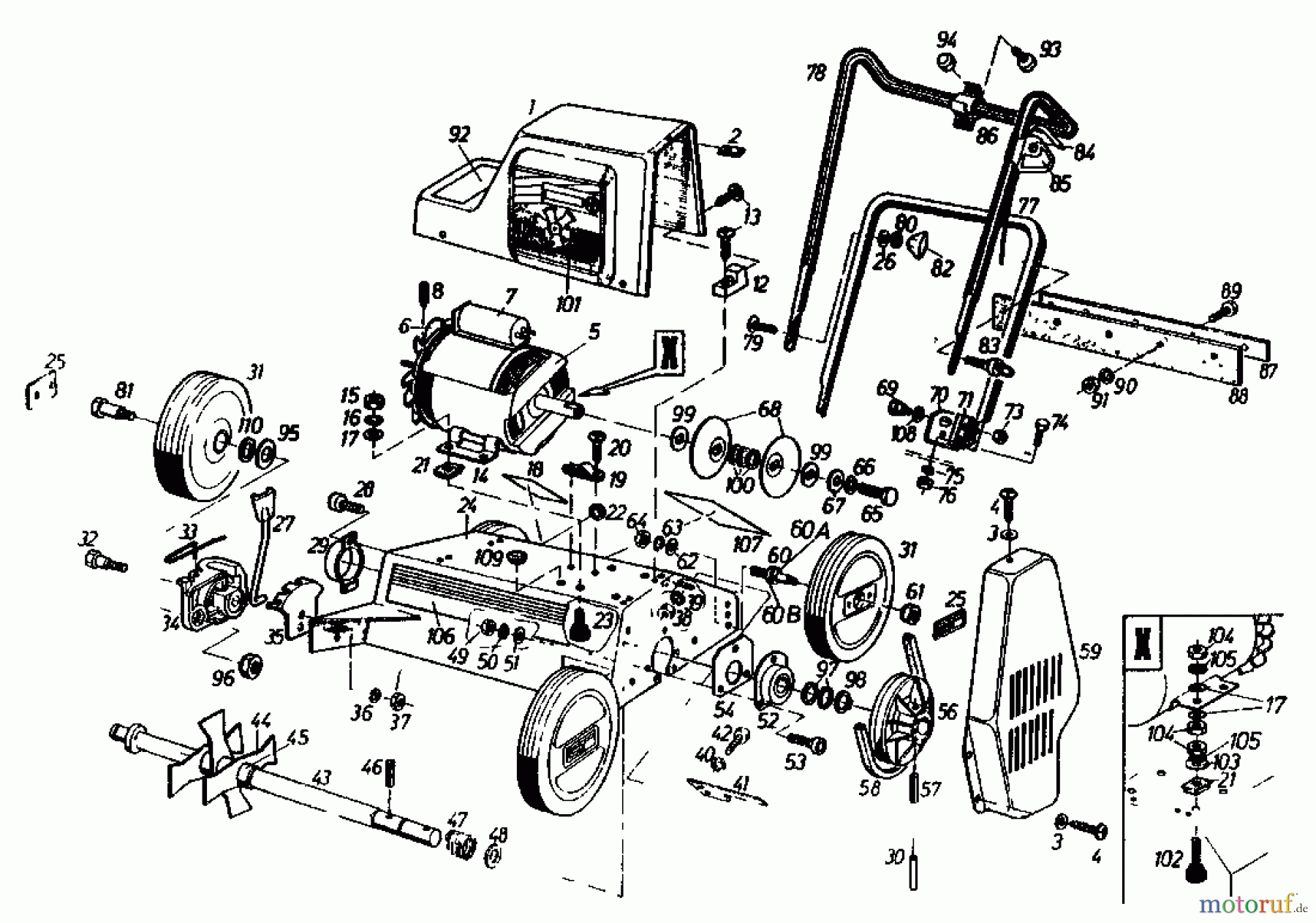  Gutbrod Electric verticutter VS 40 E 02699.06  (1987) Basic machine