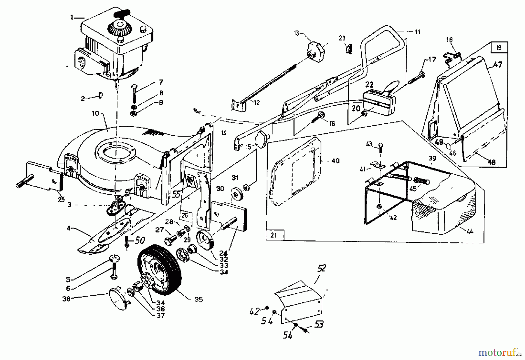  Rotaro Petrol mower ROTARO  48 188-0156  (1988) Basic machine