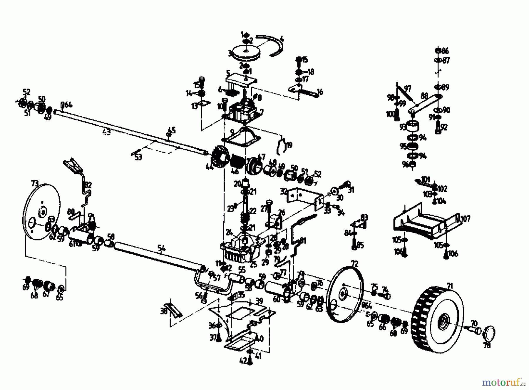  Gutbrod Petrol mower self propelled HB 47 R 02847.01  (1988) Gearbox