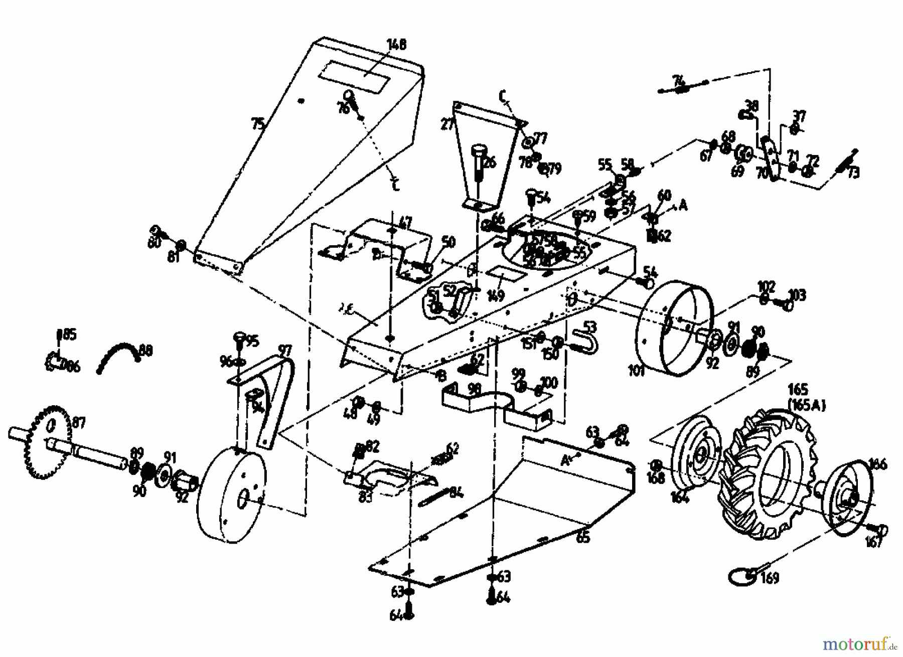  Gutbrod Cutter bar mower BM 700 07510.01  (1988) Drive system, Wheels