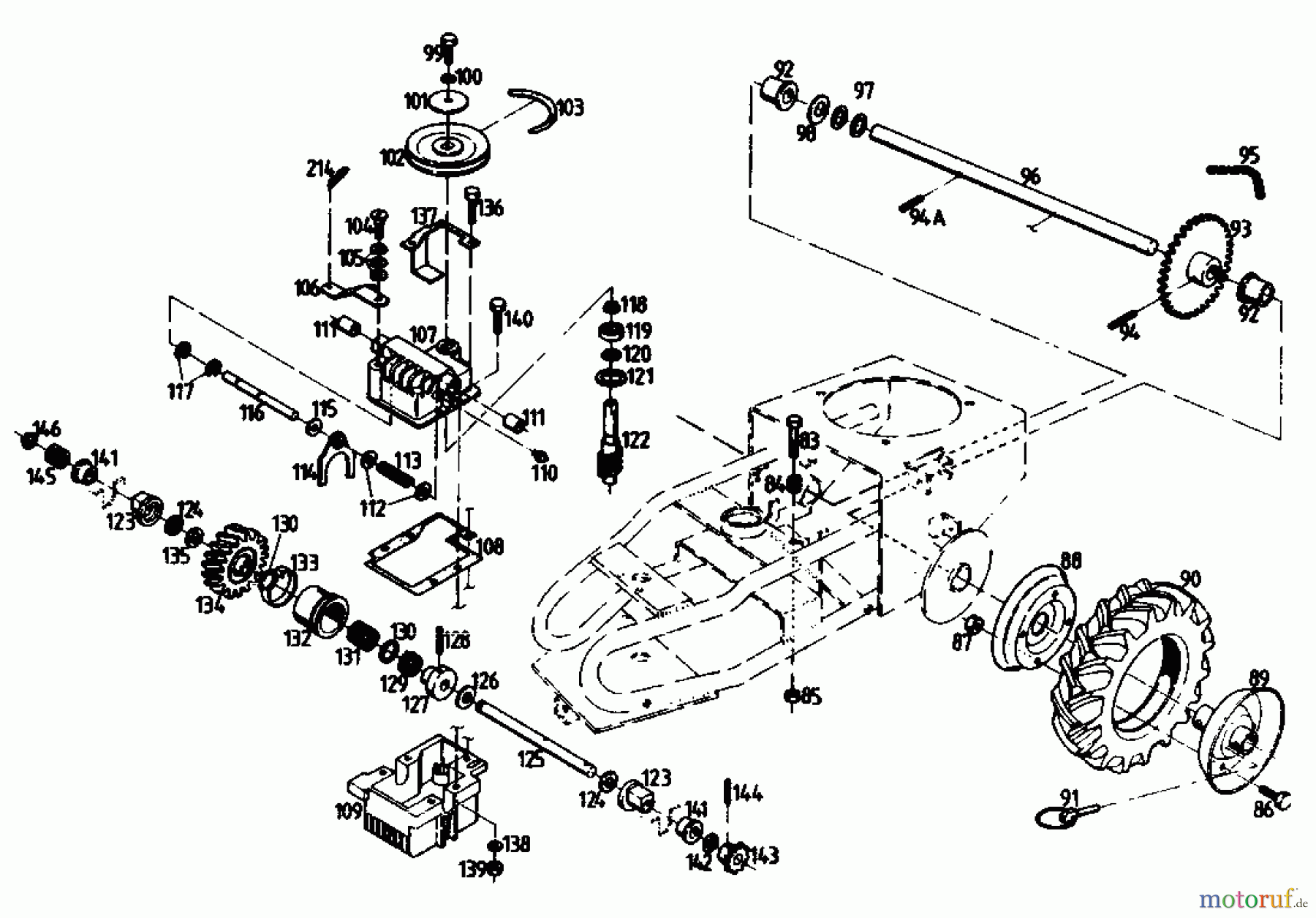  Gutbrod Cutter bar mower BM 710 07515.01  (1988) Gearbox