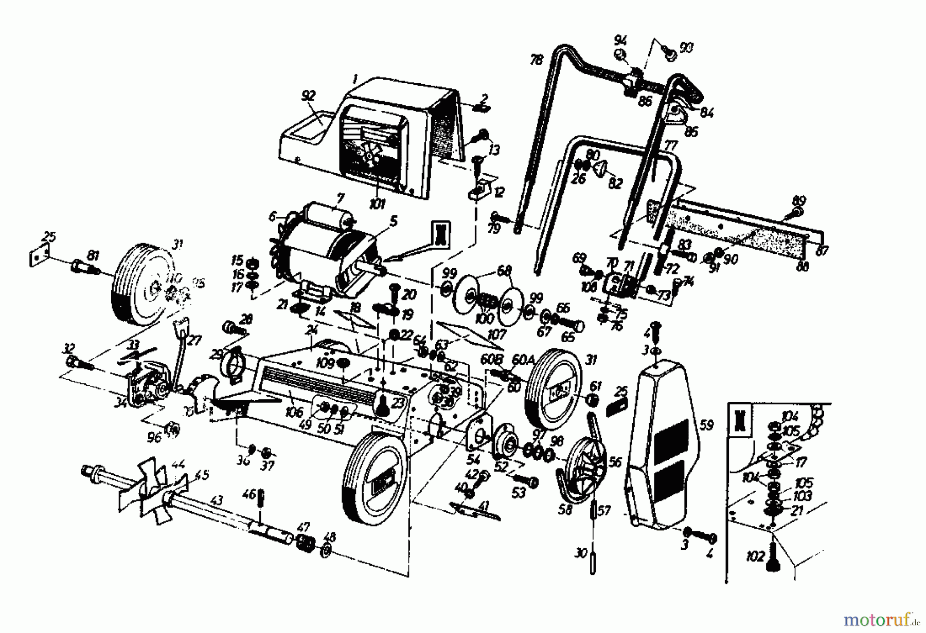  Gutbrod Electric verticutter VS 40 E 02966.06  (1988) Basic machine