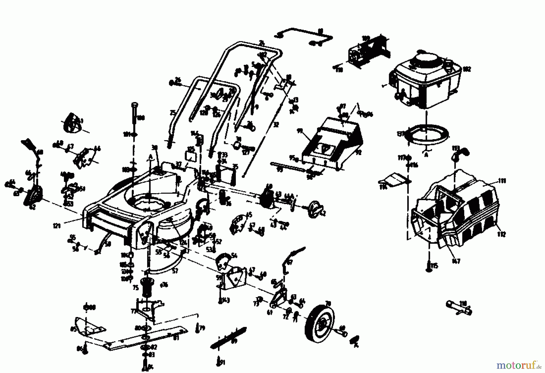  Golf Petrol mower self propelled 345 HR 2 T 02847.06  (1989) Basic machine