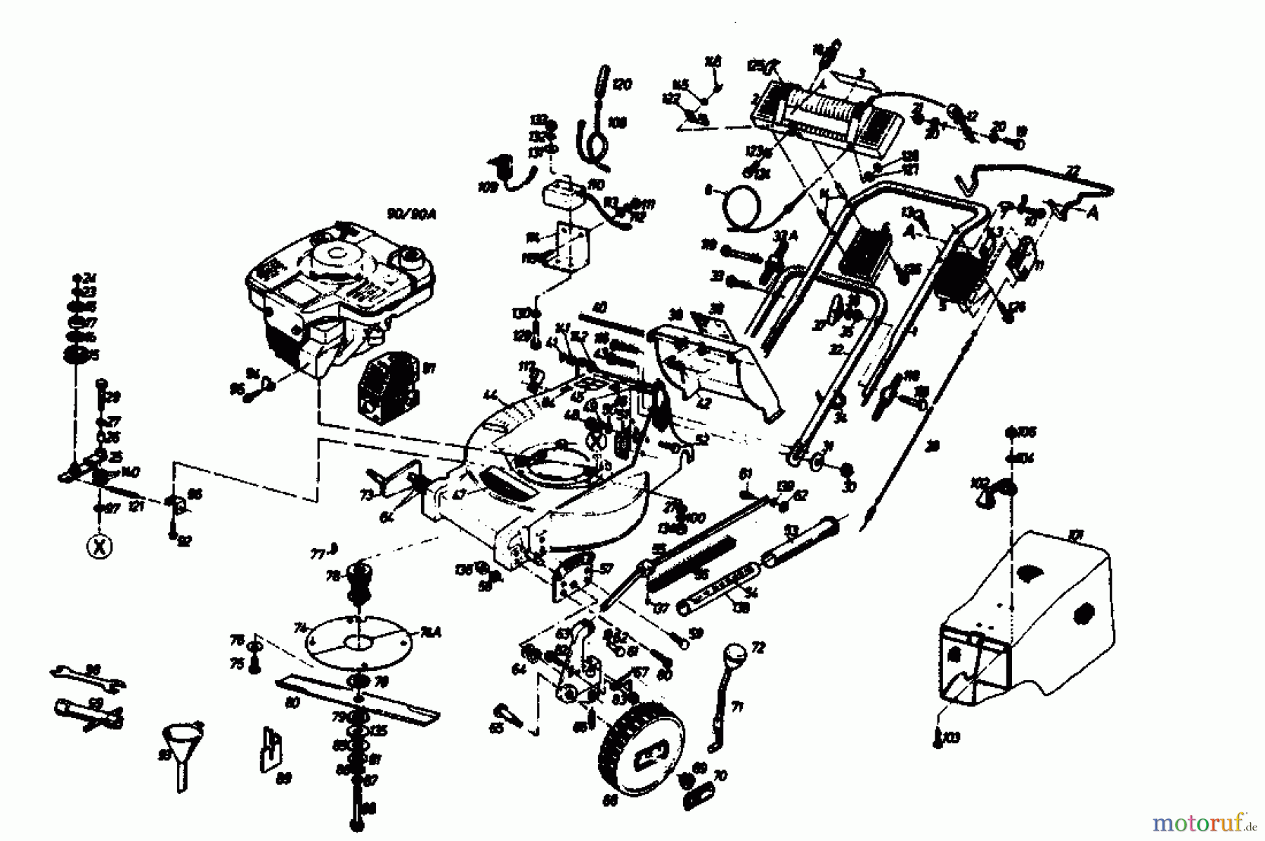  Gutbrod Petrol mower self propelled HB 56 REL 02849.02  (1989) Basic machine