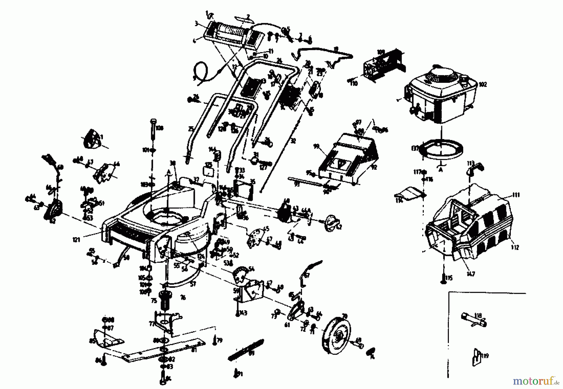  Gutbrod Petrol mower self propelled HB 47 R-2 T 02847.05  (1989) Basic machine