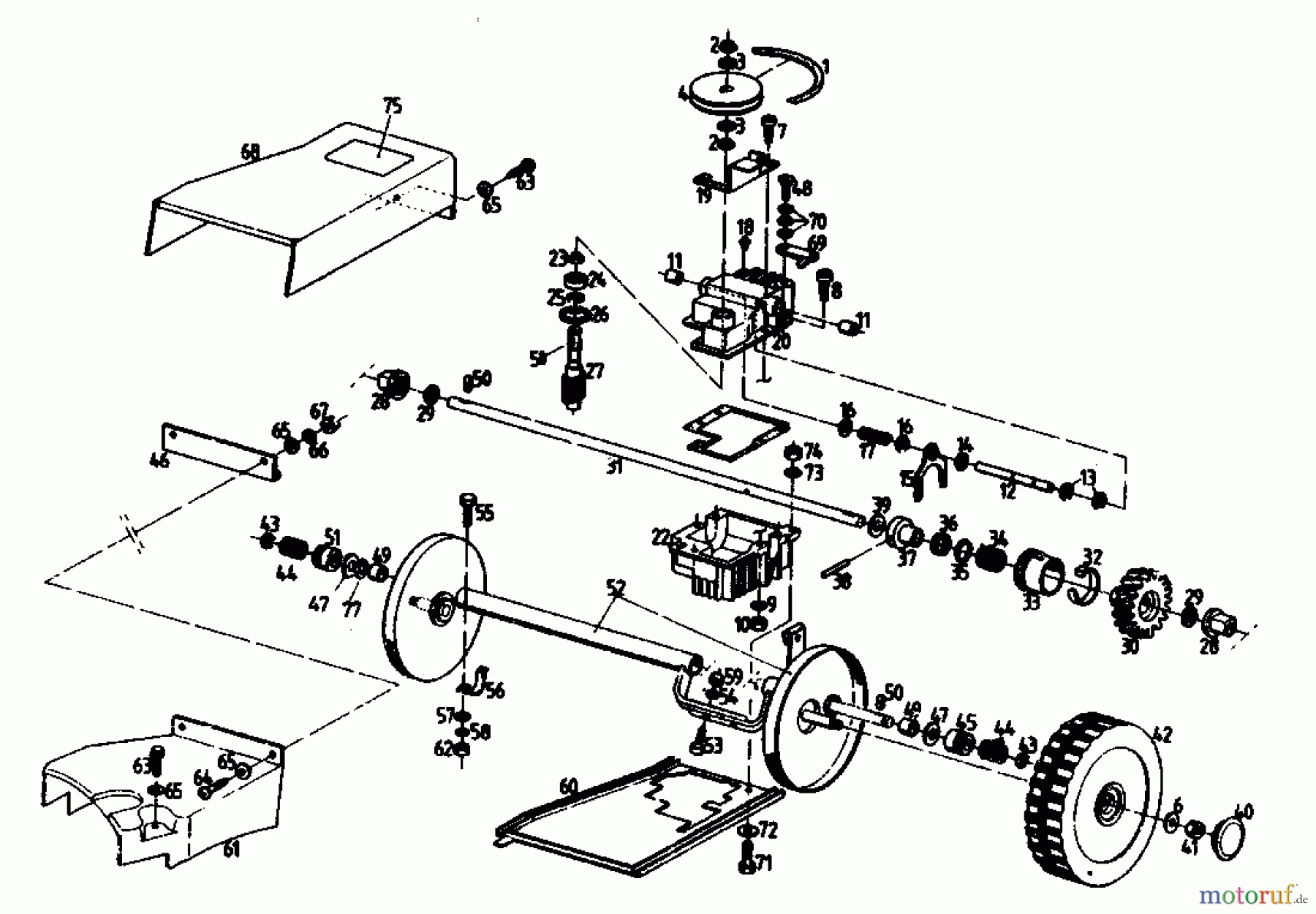  Gutbrod Petrol mower self propelled HB 56 REL 02849.02  (1989) Gearbox