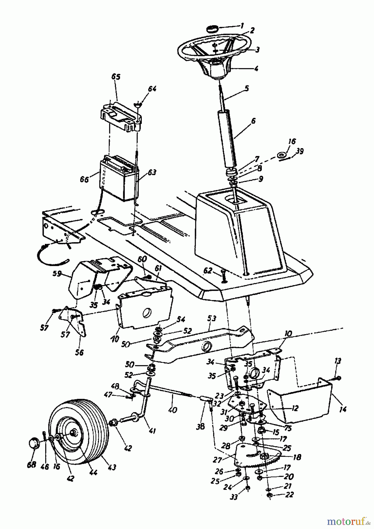 Raiffeisen Lawn tractors 8/76 130-510C628 (1990) Front axle
