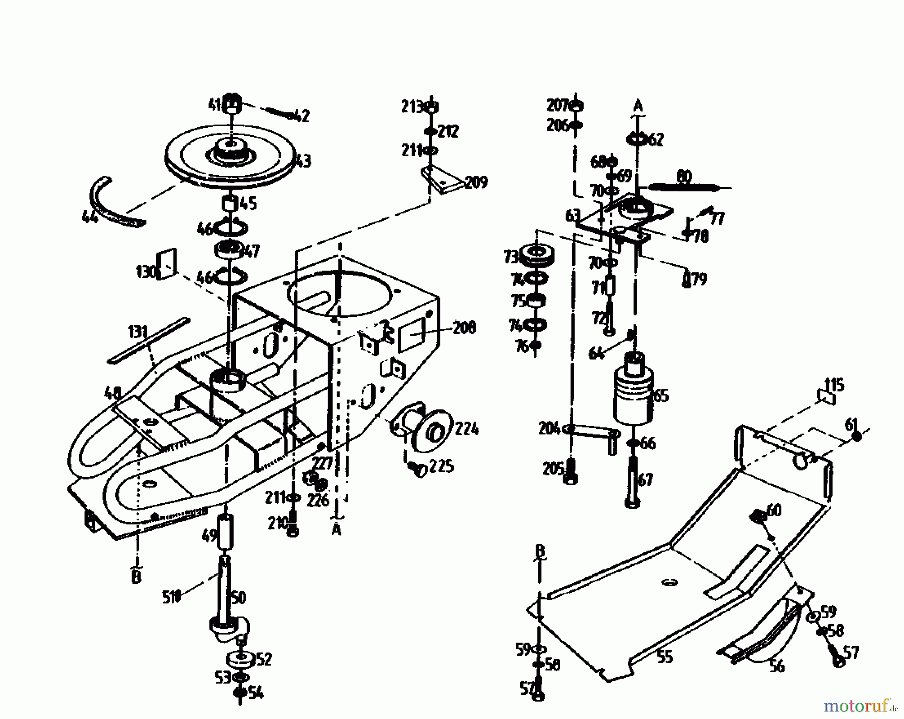  Gutbrod Cutter bar mower BM 710 07515.02  (1990) Cutting drive