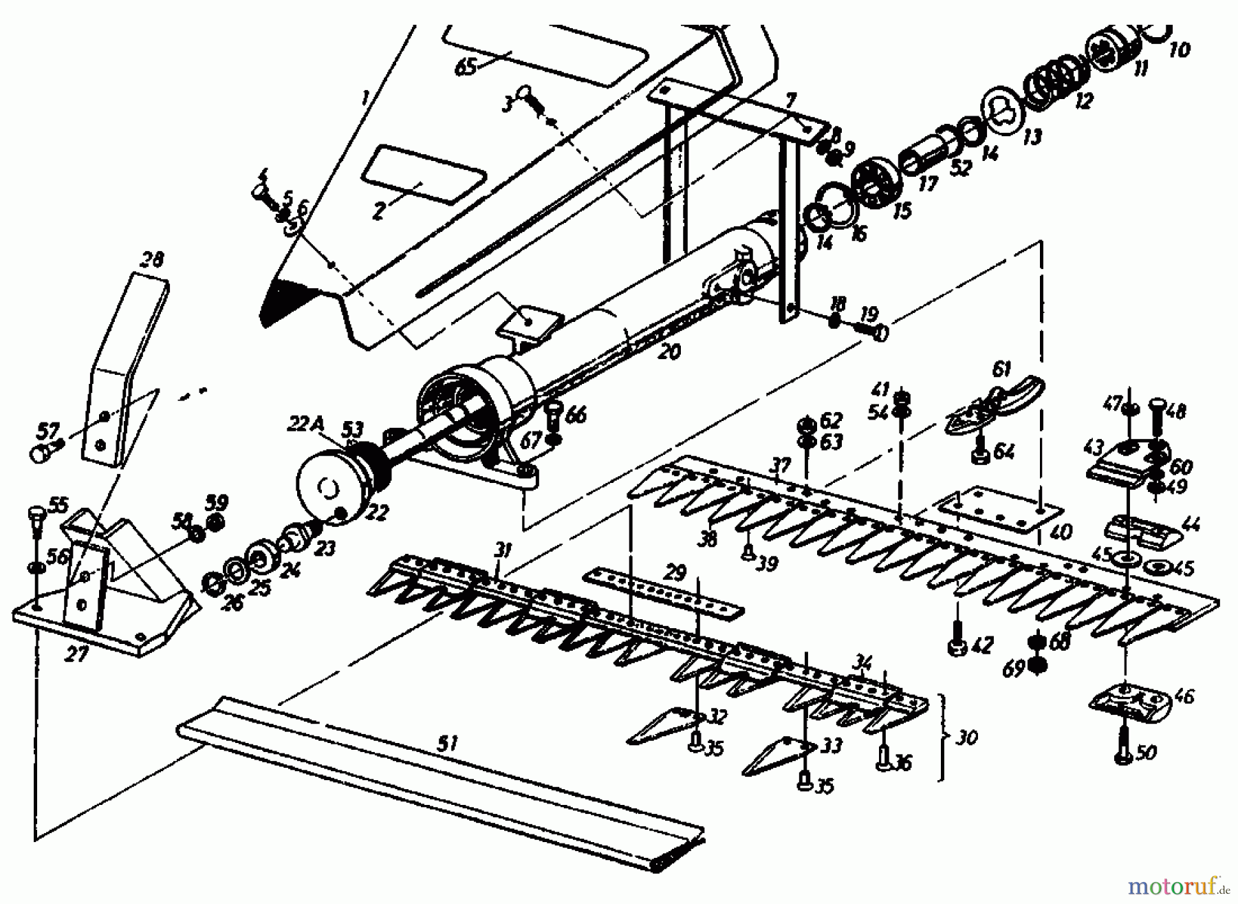  Gutbrod Cutter bar mower BM 100-2/G 07507.01  (1991) Cutter bar