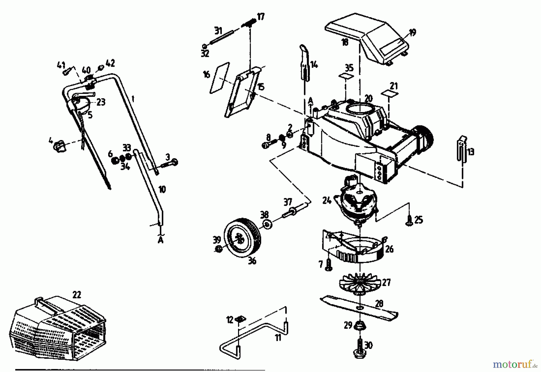  Golf Electric mower 131 HE-Junior 02810.02  (1992) Basic machine
