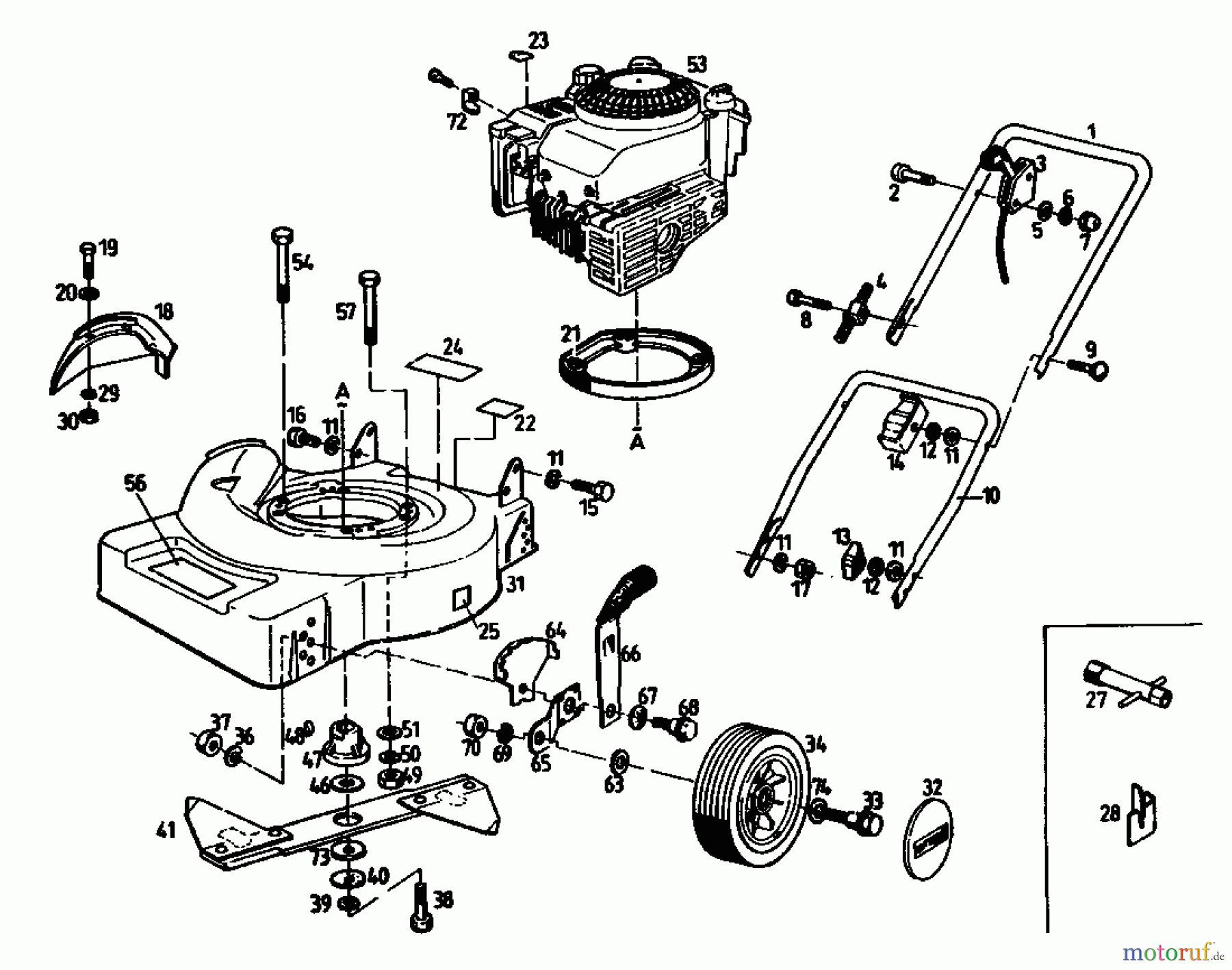  Gutbrod Petrol mower TURBO SBS 02670.02  (1992) Basic machine