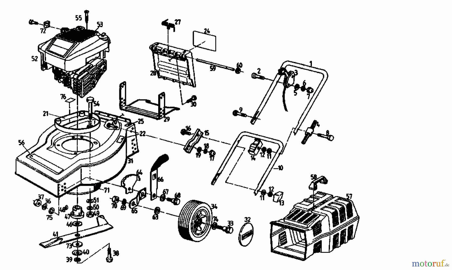 Gutbrod Petrol mower TURBO HBS 02894.05 (1993) Basic machine