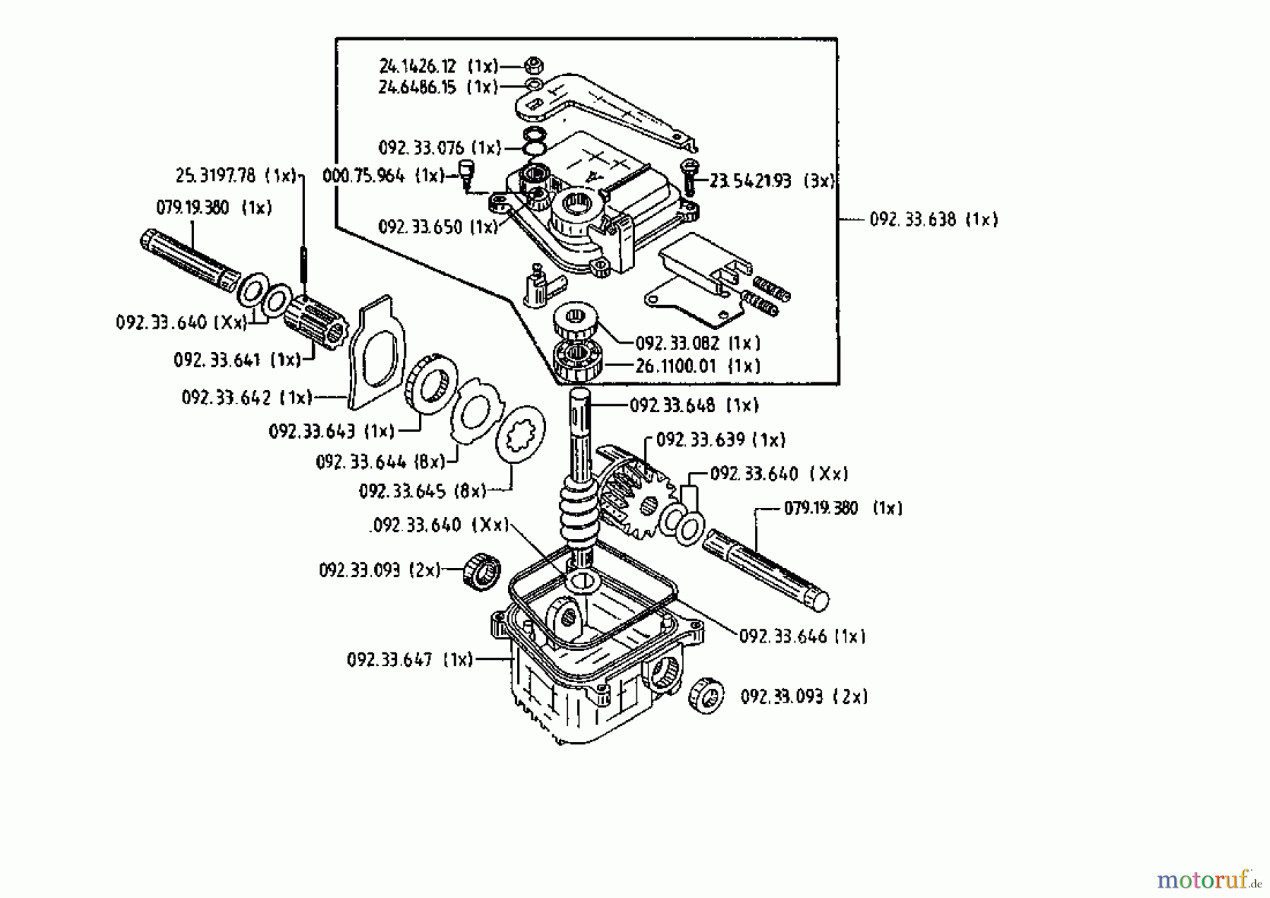  Gutbrod Petrol mower self propelled HB 48 REL 02815.02  (1993) Gearbox