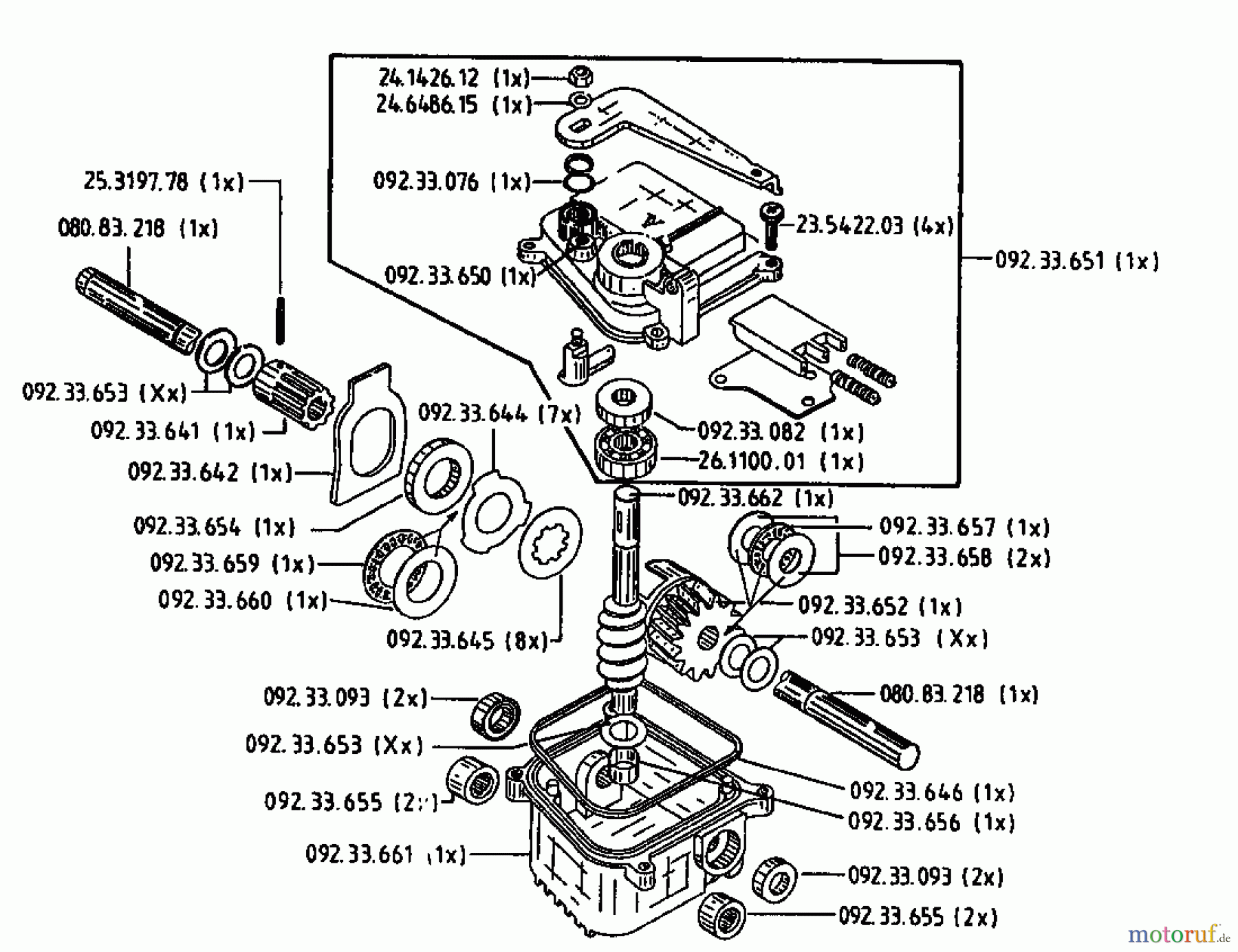  Gutbrod Cutter bar mower BM 700 07510.04  (1993) Gearbox