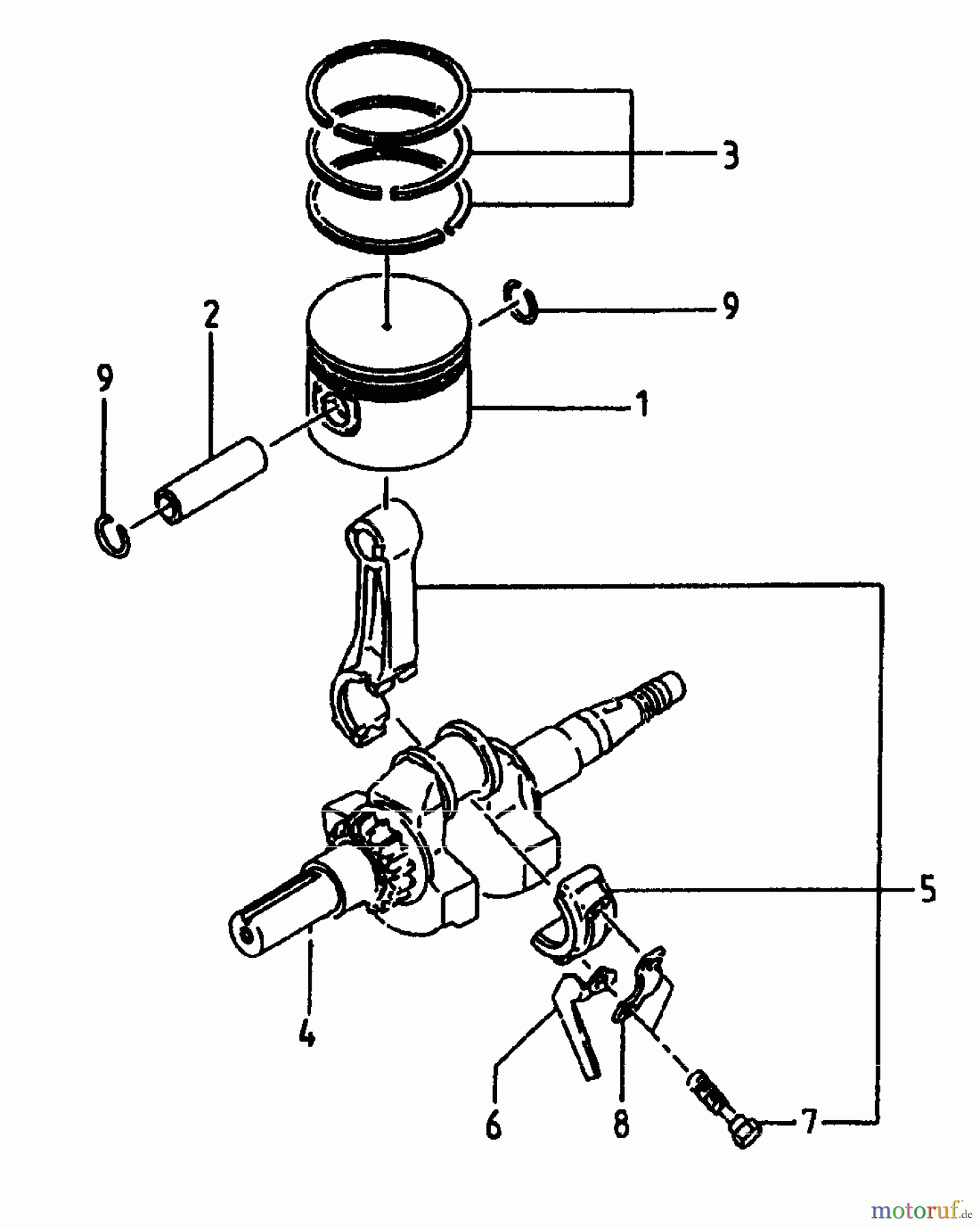  Gutbrod Cutter bar mower BM 107 07517.03  (1994) Piston, Crankshaft