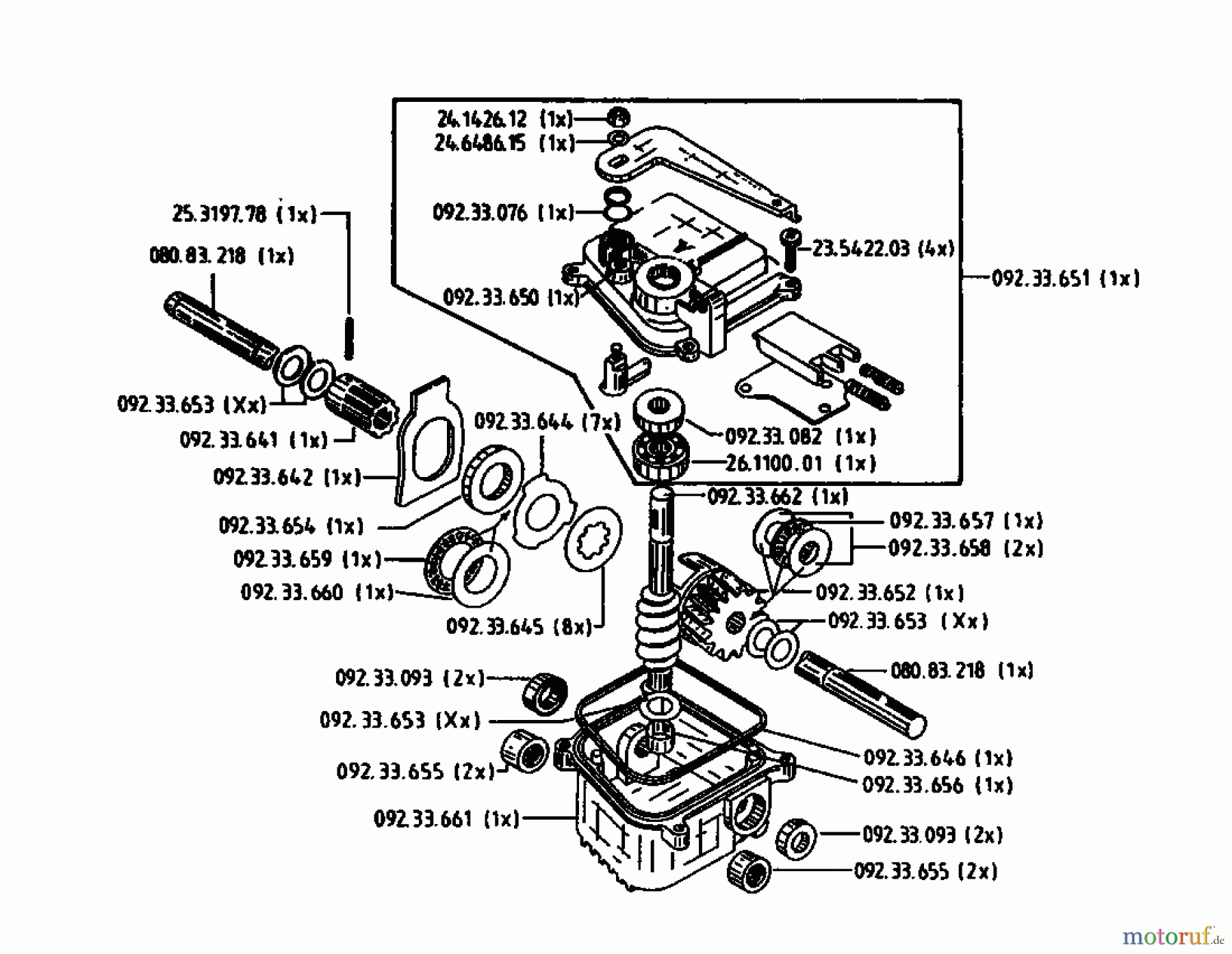  Gutbrod Cutter bar mower BM 700 07510.04  (1994) Gearbox