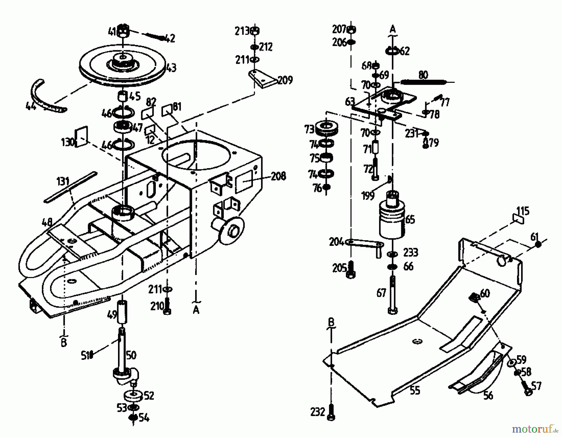  Gutbrod Cutter bar mower BM 710 07515.03  (1994) Cutting drive