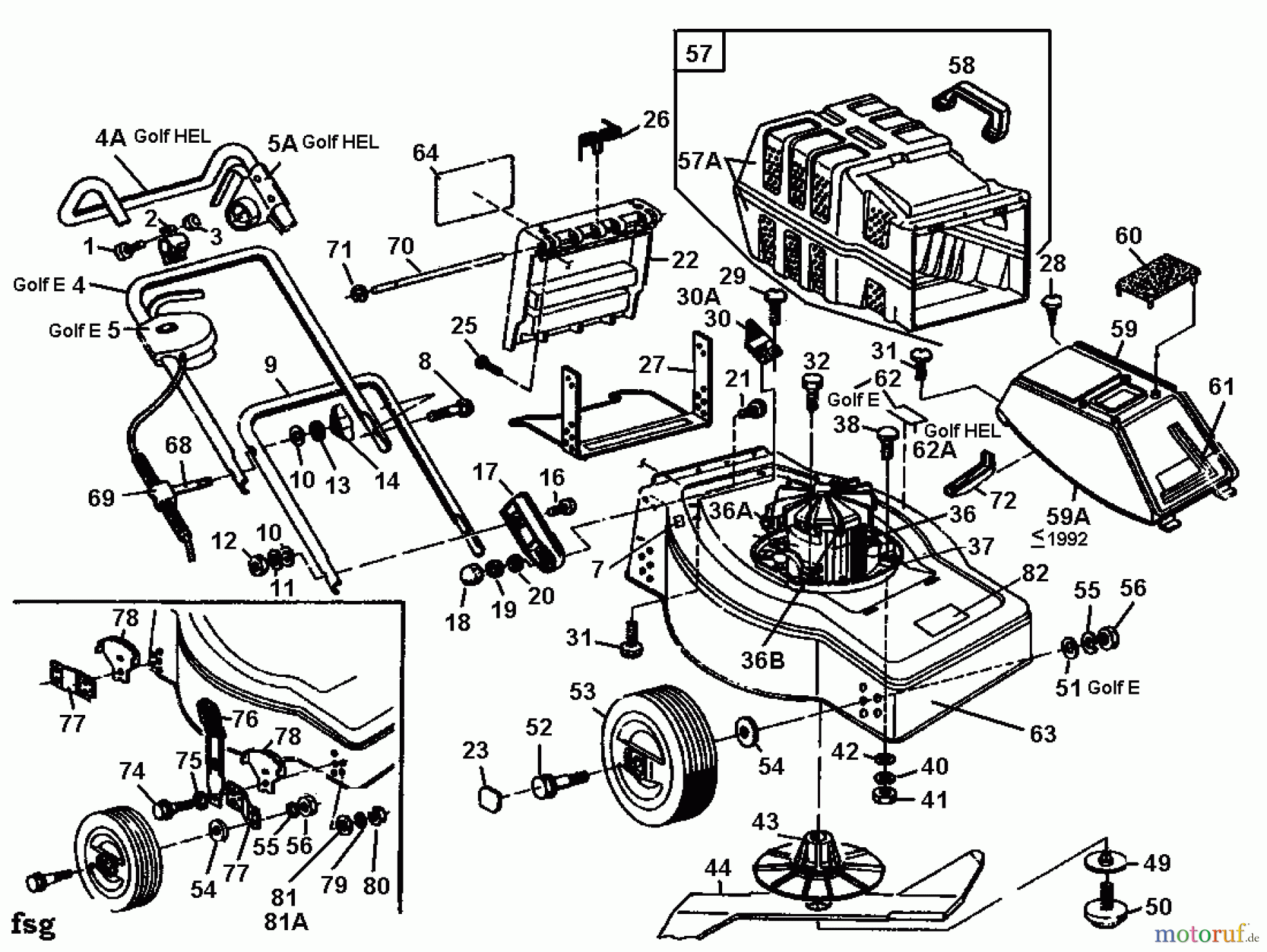  Golf Electric mower Golf HEL 02881.07  (1994) Basic machine