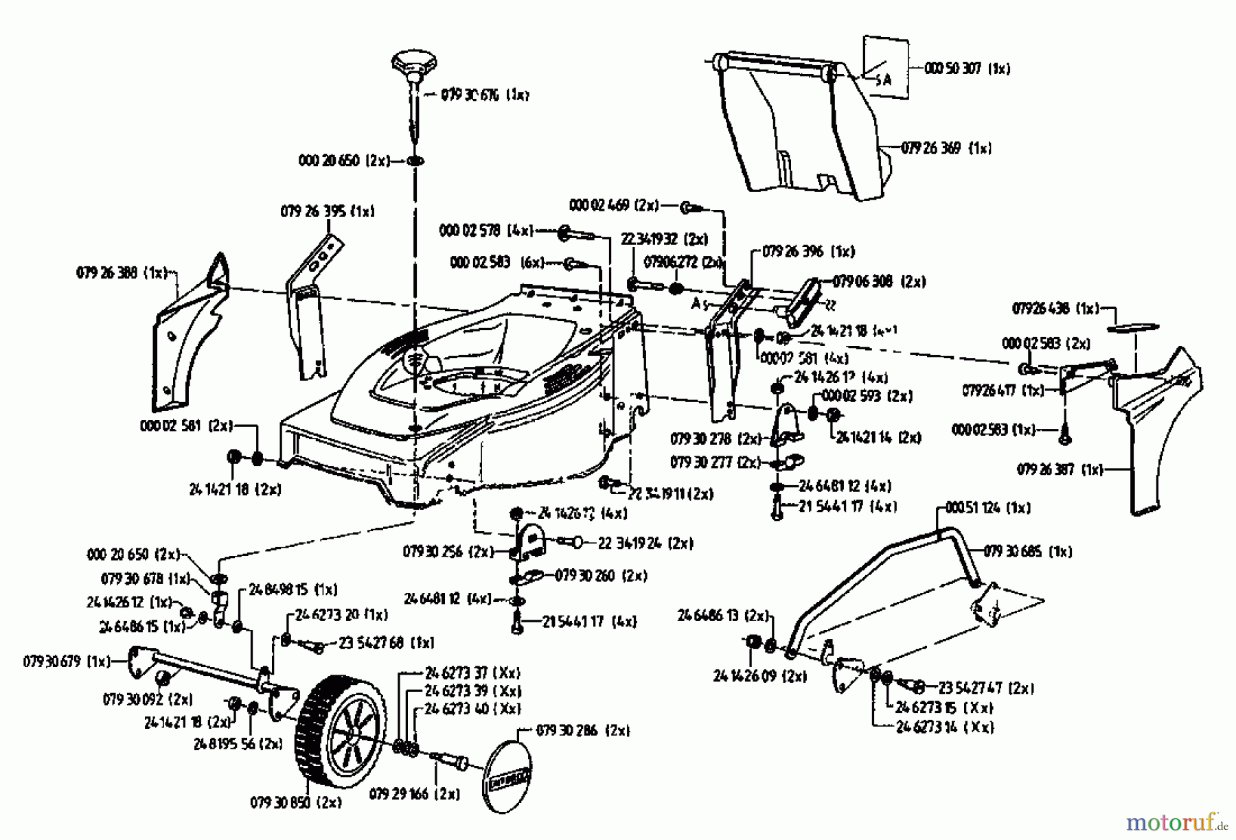  Gutbrod Petrol mower self propelled HB 48 REL 02815.02  (1994) Basic machine