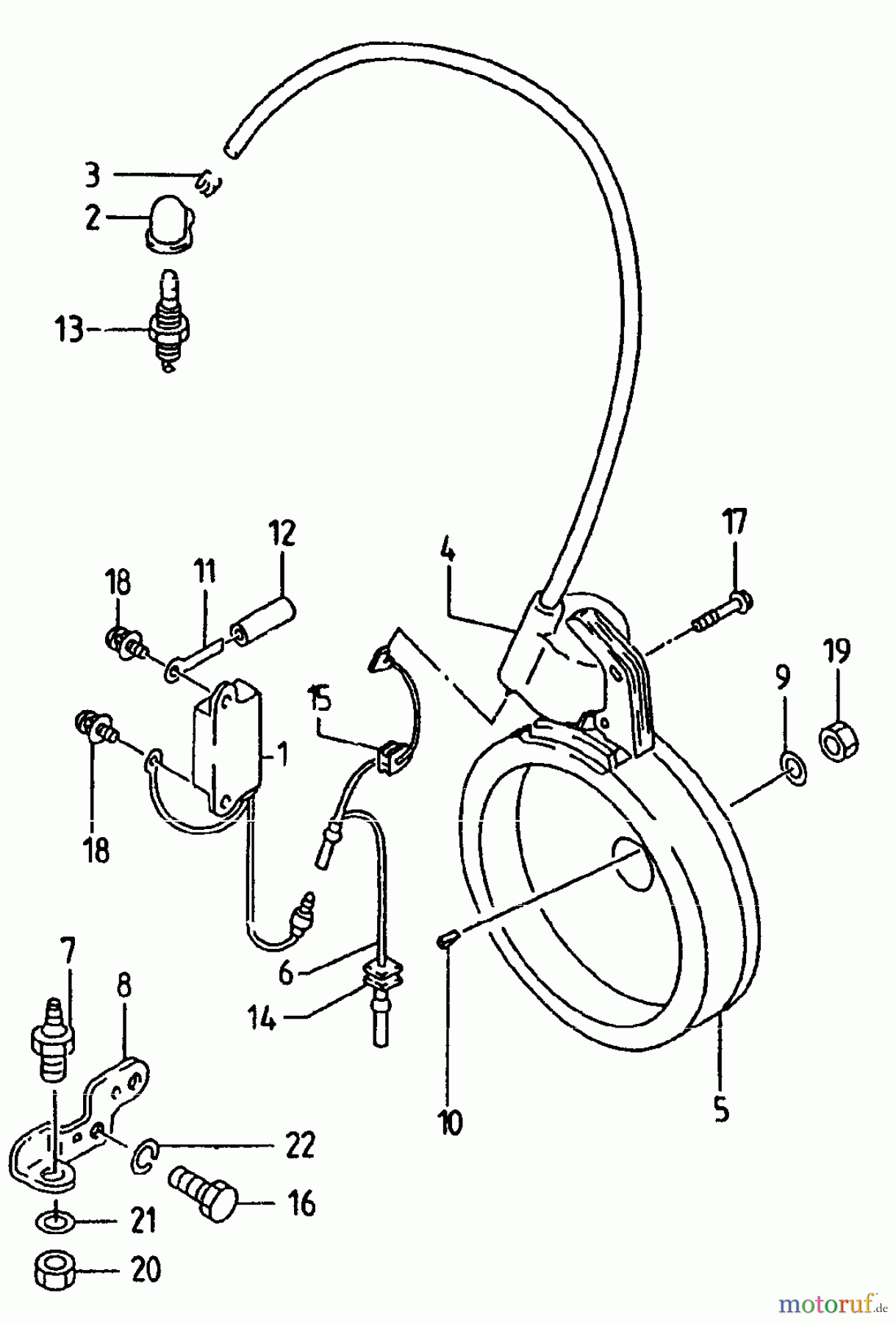  Gutbrod Cutter bar mower BM 107 07517.05  (1995) Flywheel, Ignition
