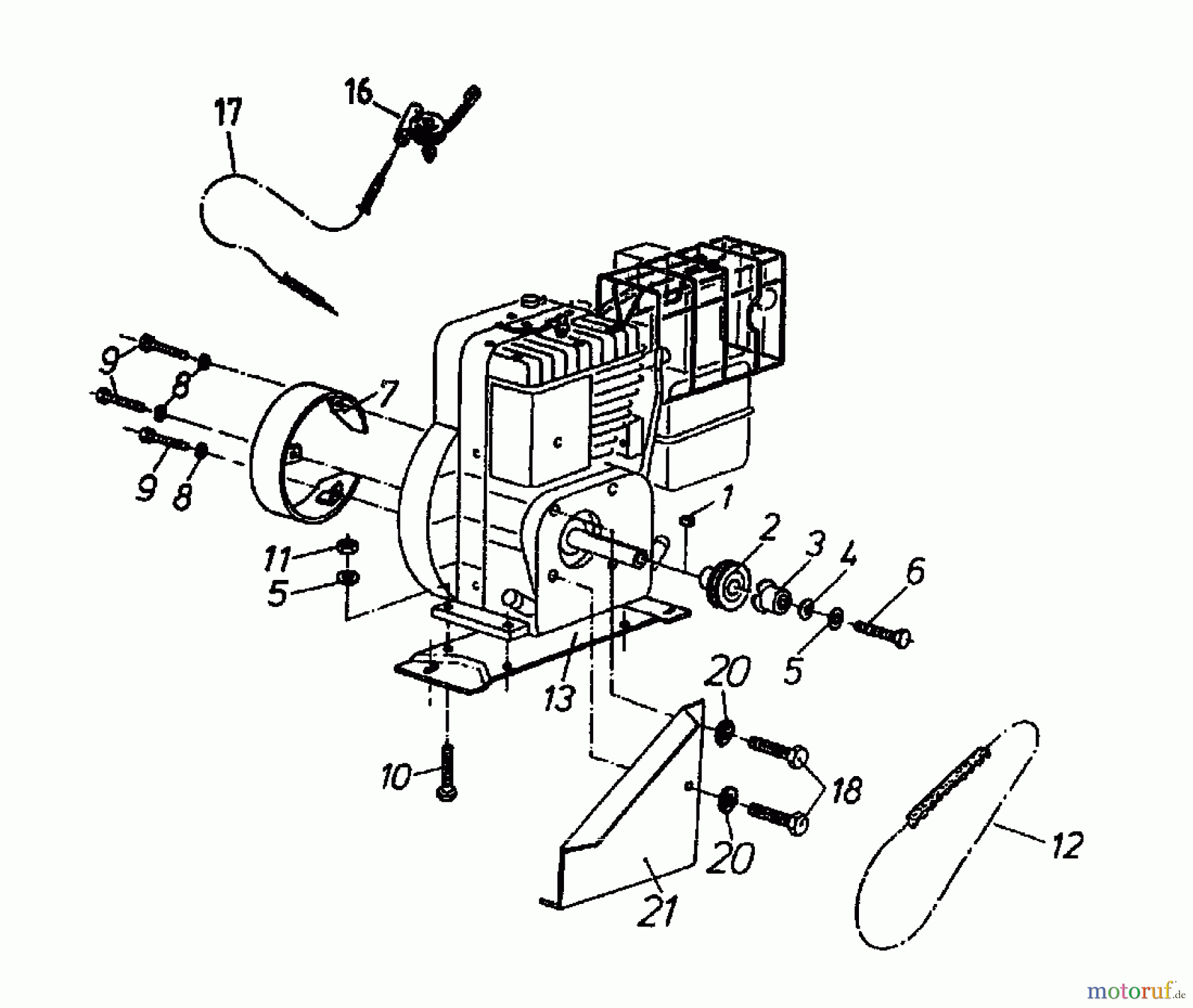  Gutbrod Cutter bar mower BM 91 07517.04  (1995) Belt, Engine, Fuel tank