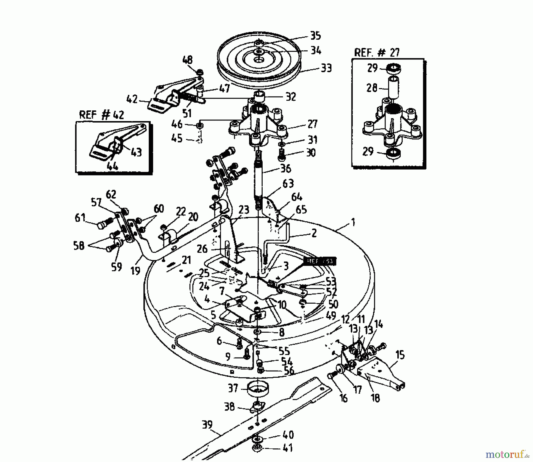  Gutbrod Lawn tractors RSB 80-12 00097.07  (1995) Mowing deck 80cm