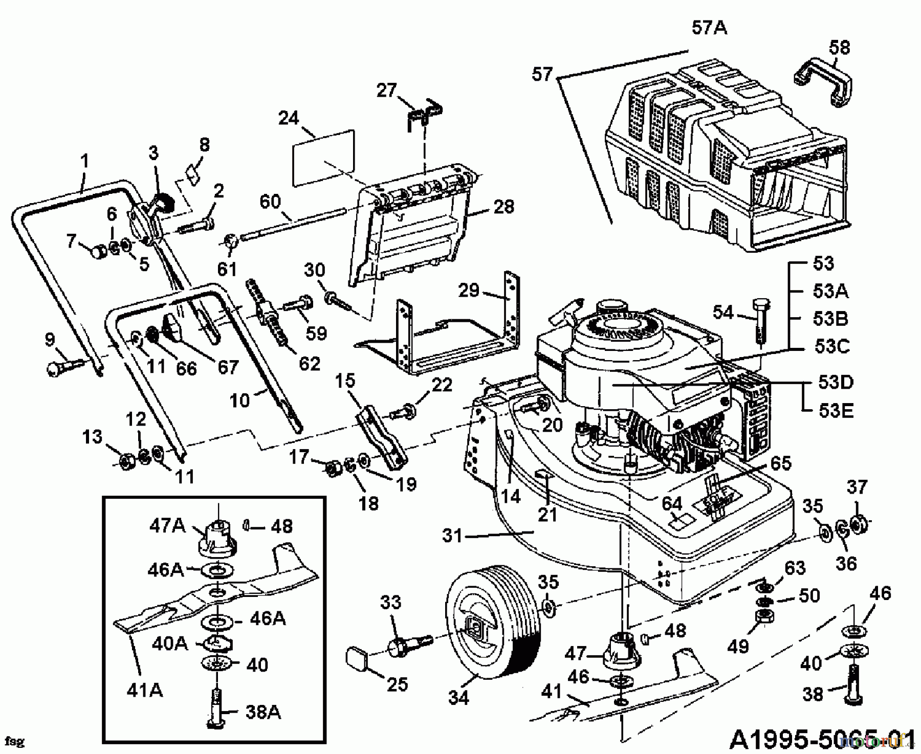  Golf Petrol mower B 02813.04  (1995) Basic machine