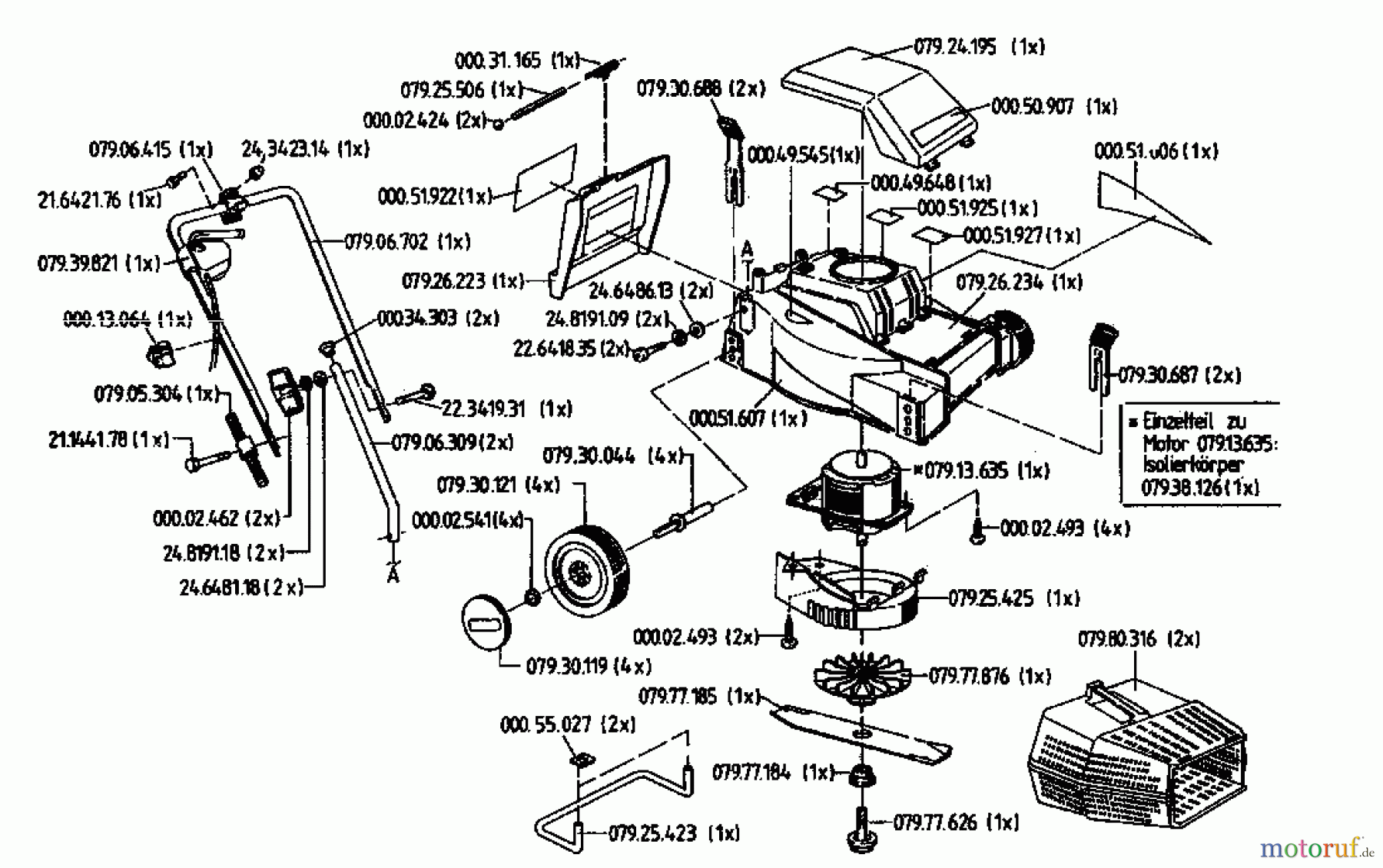  Golf Electric mower Darling 900 04027.02  (1995) Basic machine