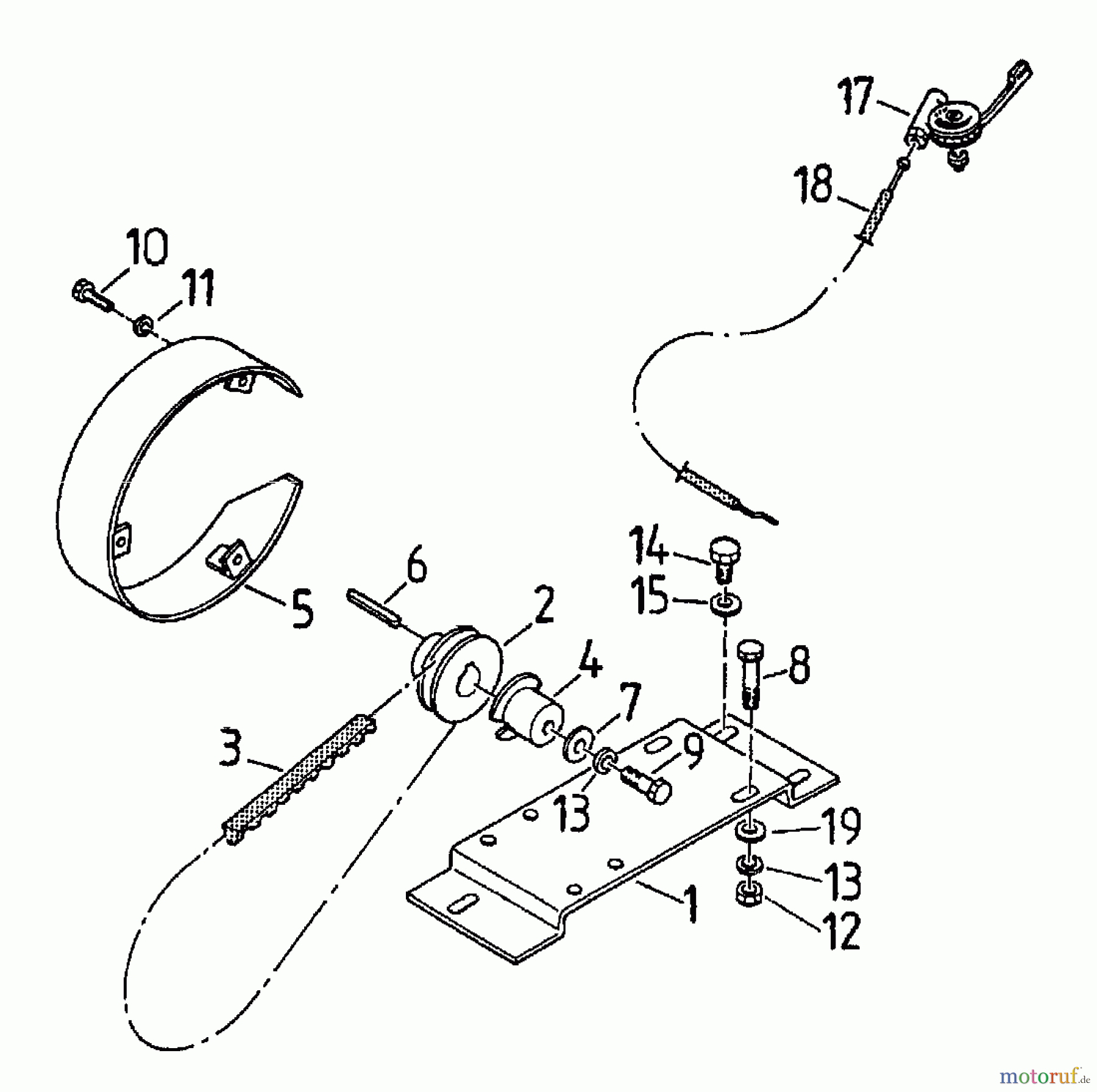  Gutbrod Cutter bar mower BM 107 07517.05  (1996) Drive system