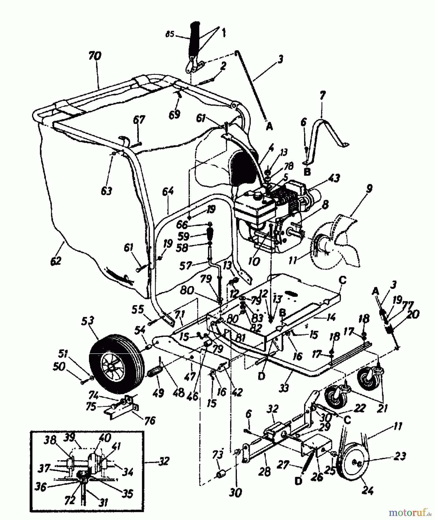  Gutbrod Leaf blower, Blower vac LS 76-50 04201.01  (1996) Basic machine
