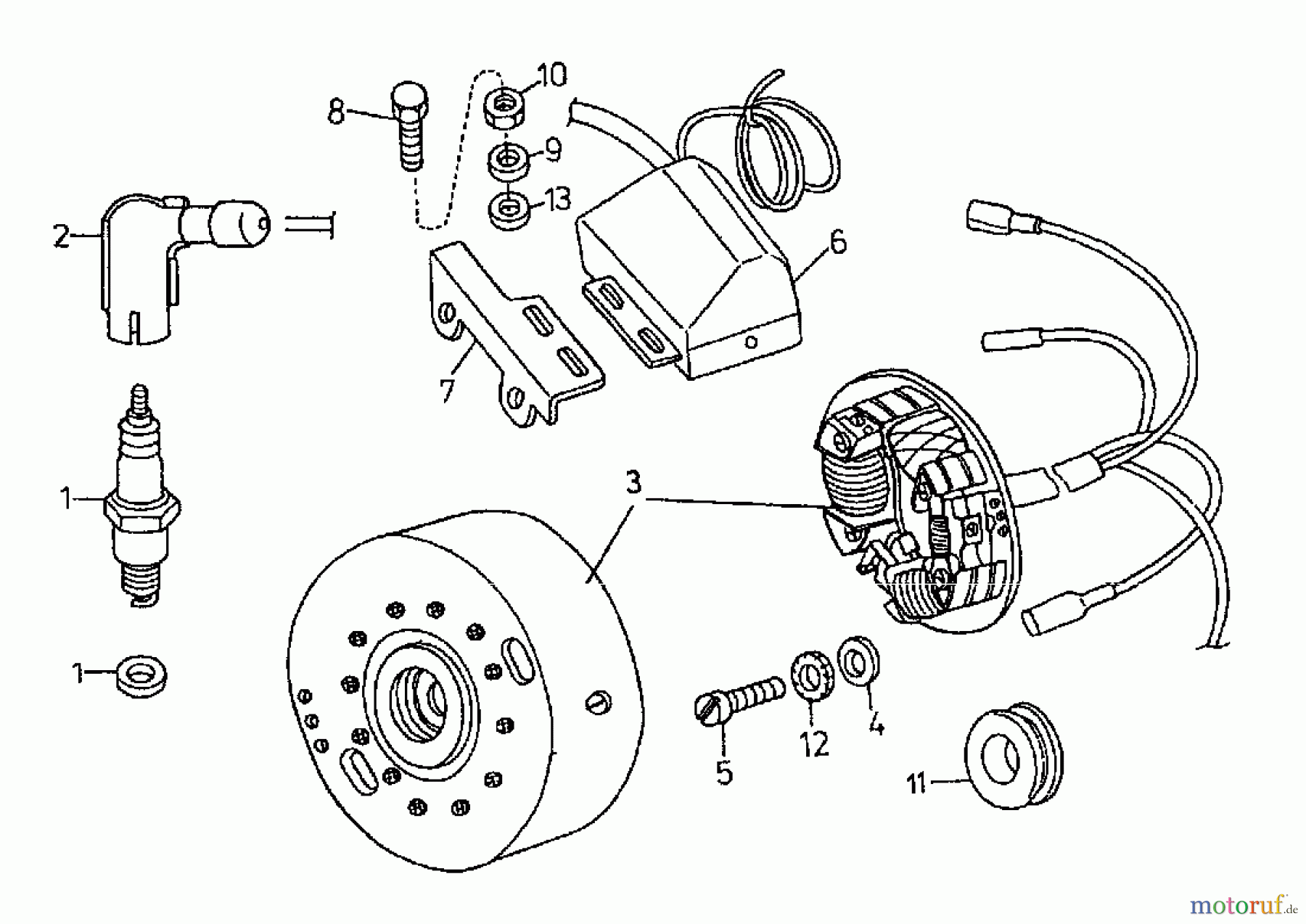  Gutbrod Cutter bar mower BM 100-2/G 07508.06  (1996) Flywheel, Ignition