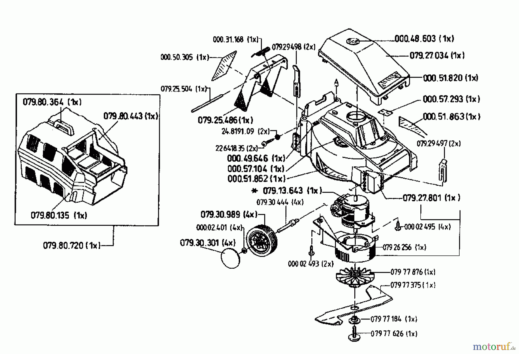  Floraself Electric mower 1140 E 04052.05  (1996) Basic machine