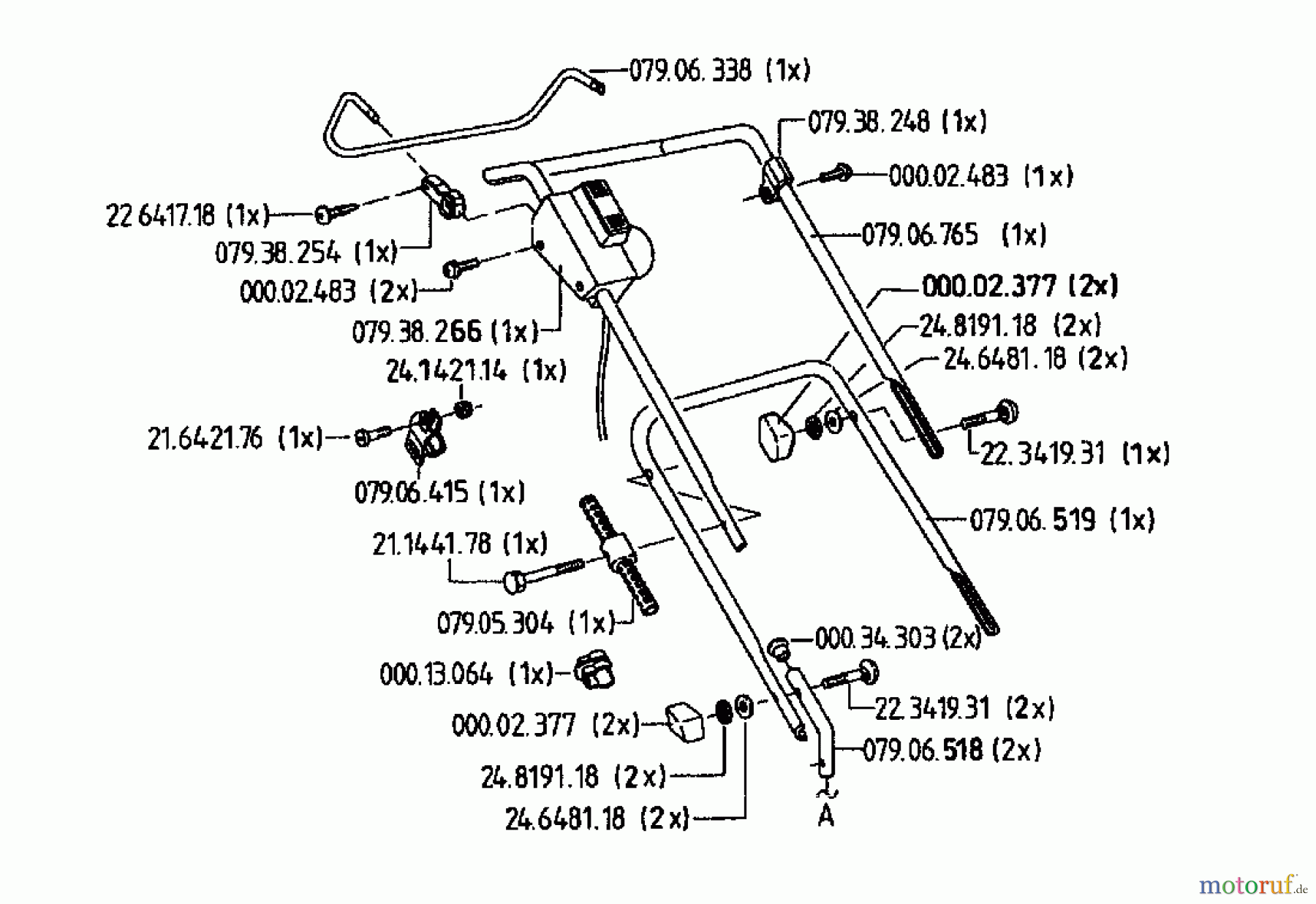  Stinnes Pro Electric mower PRO-EH 32 04043.03  (1996) Handle