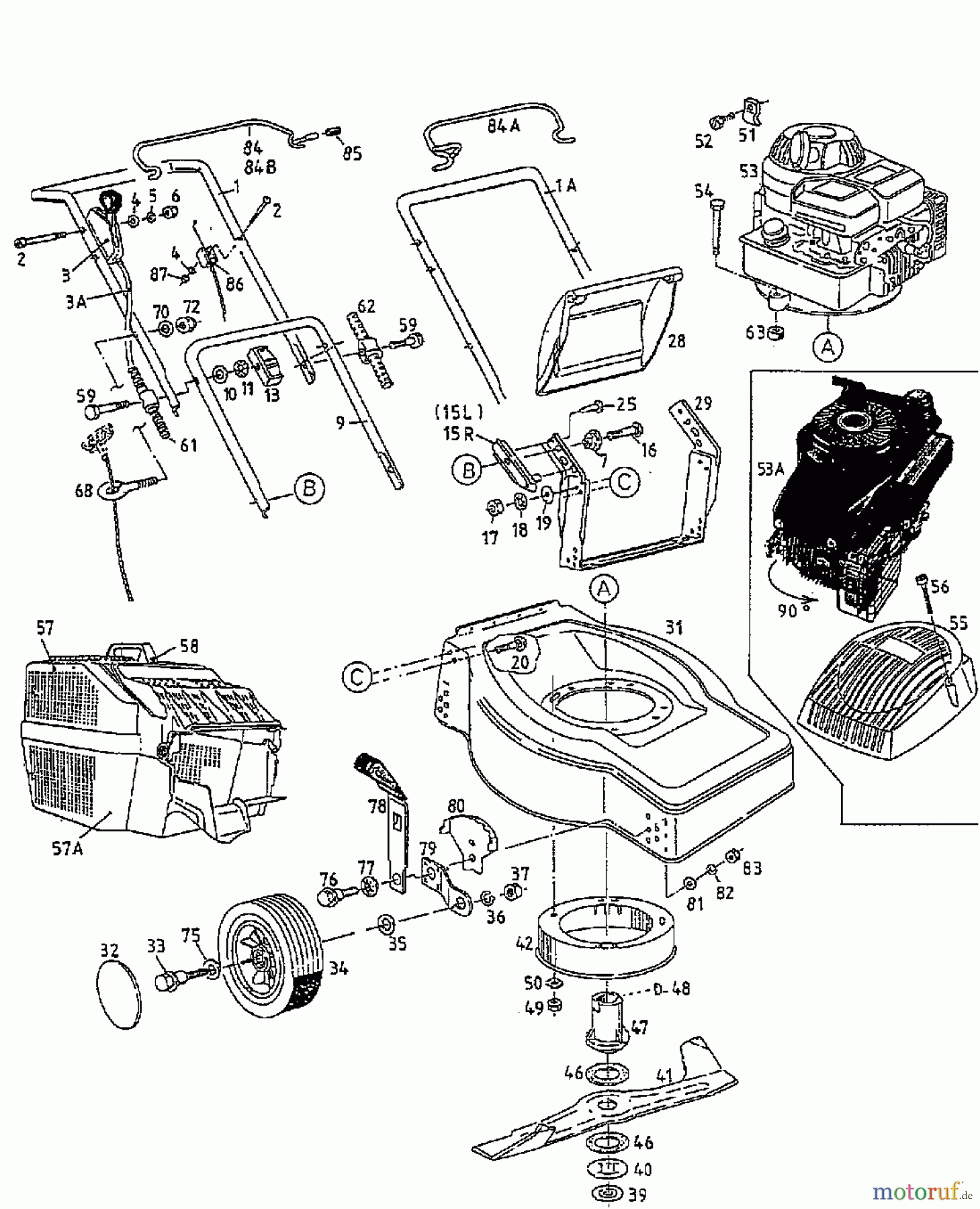  Gutbrod Petrol mower ECO B 04067.01  (1997) Basic machine