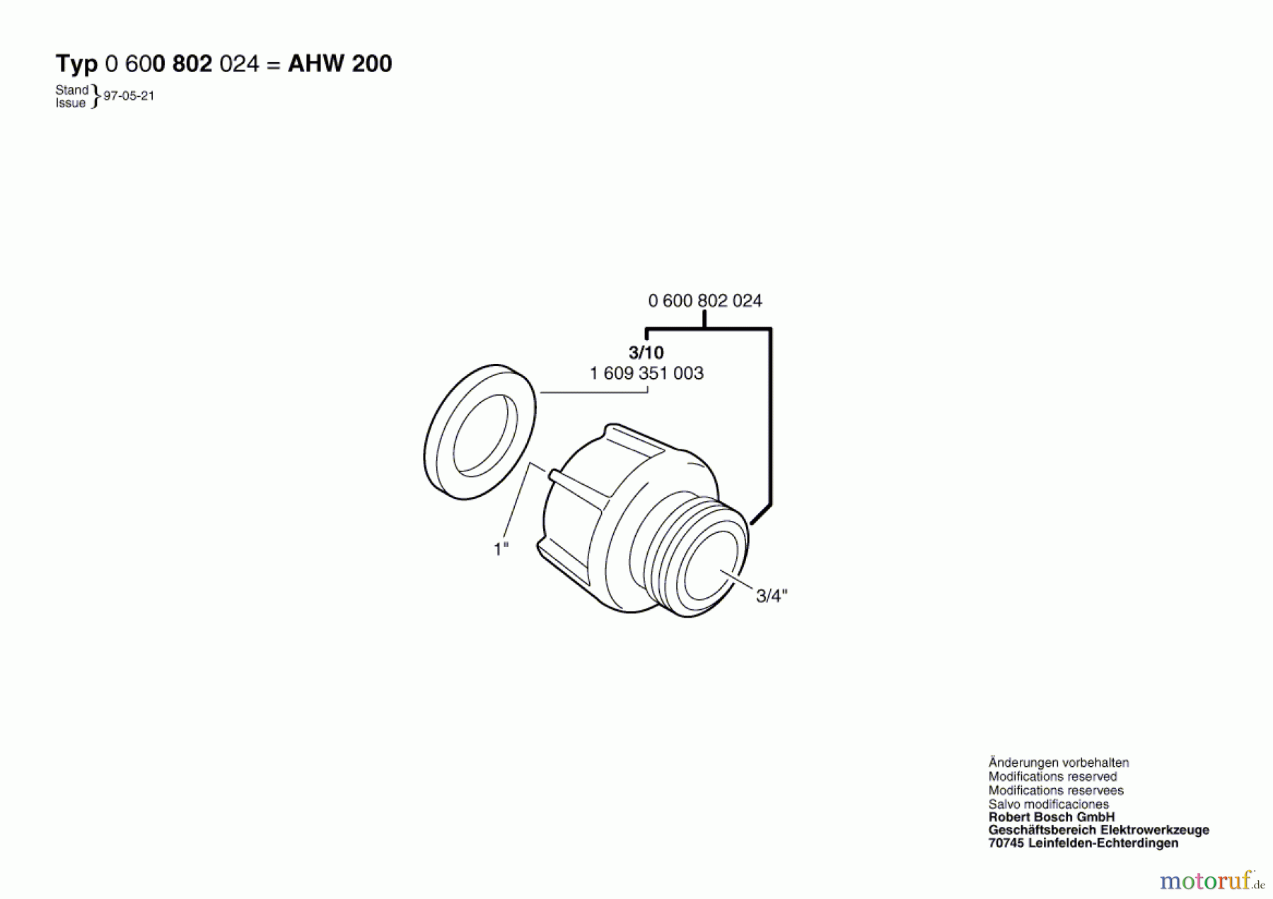  Bosch Wassertechnik Adapter AHW 200 Seite 1