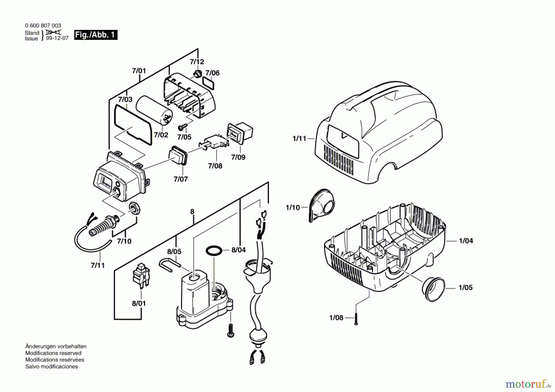  Bosch Wassertechnik Hochdruckreiniger AHR 1100 AS Seite 1