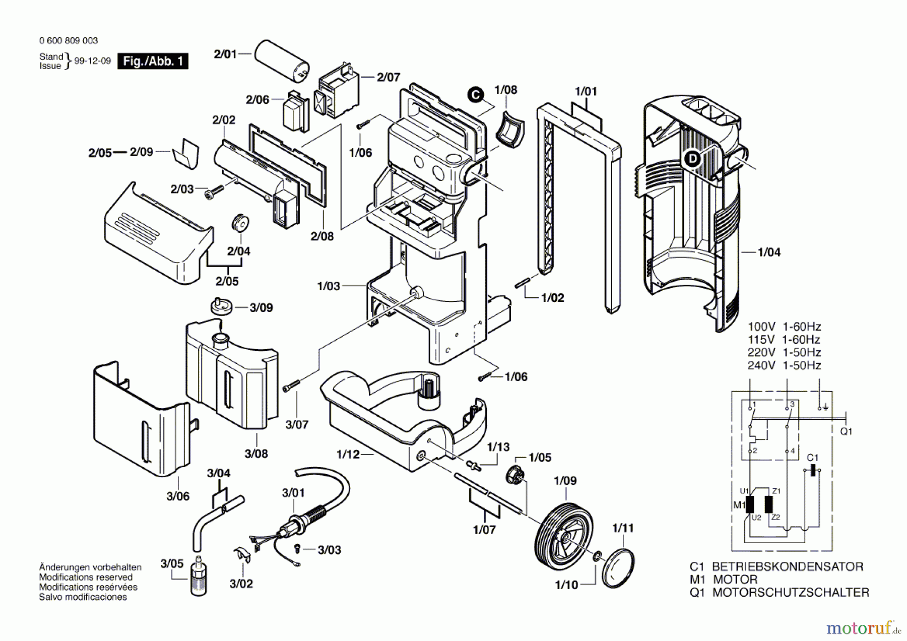  Bosch Wassertechnik Hochdruckreiniger AHR 1500 AS Seite 1