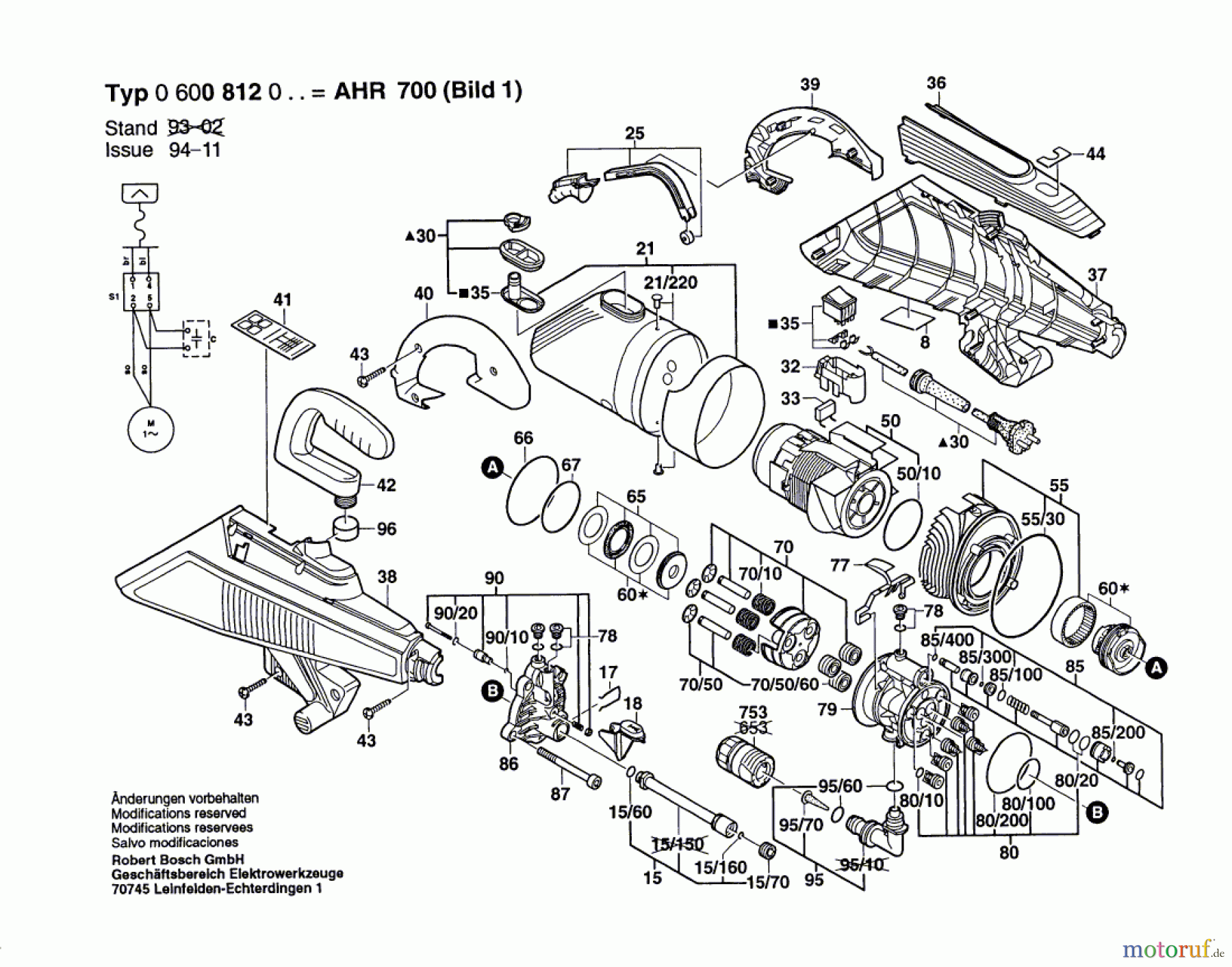  Bosch Wassertechnik Hochdruckreiniger AHR 700 Seite 1