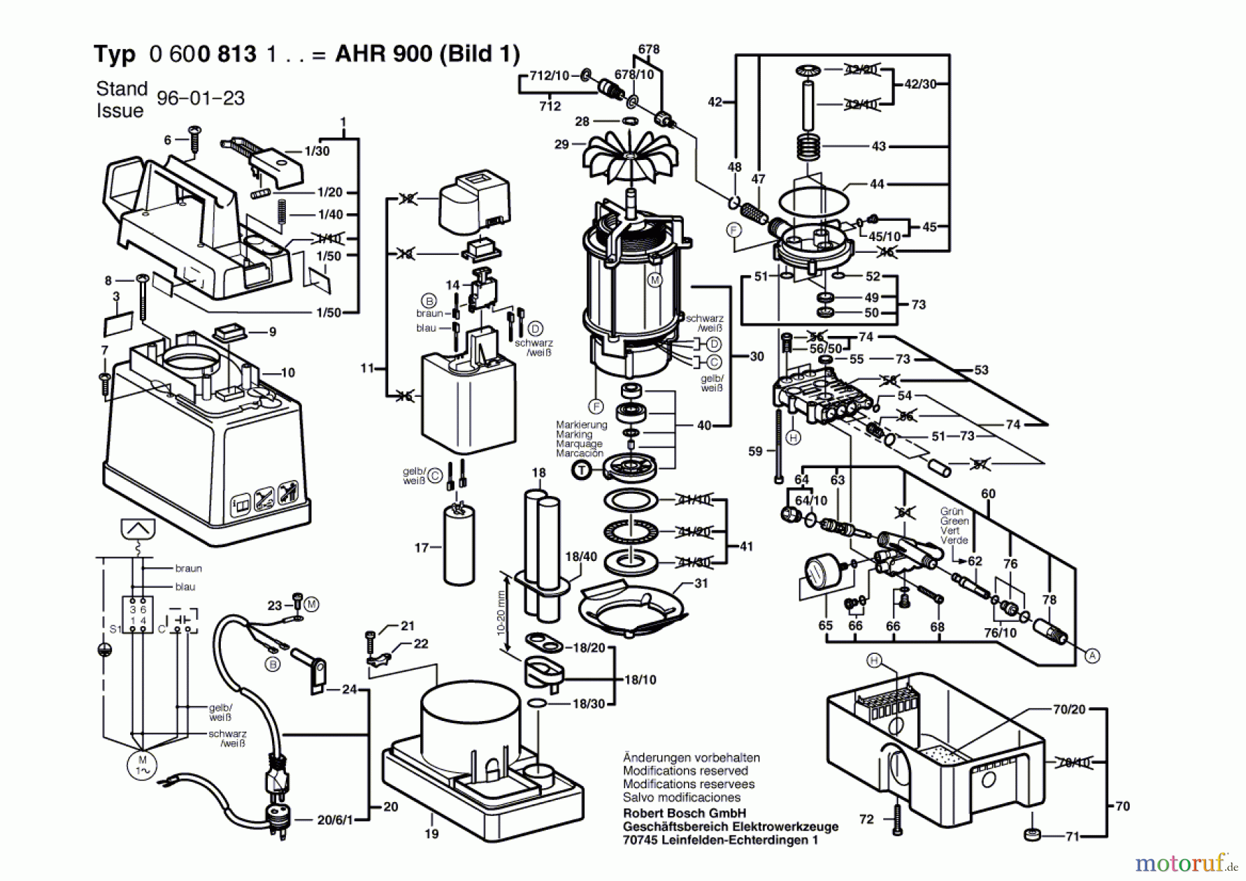  Bosch Wassertechnik Hochdruckreiniger AHR 900 Seite 1