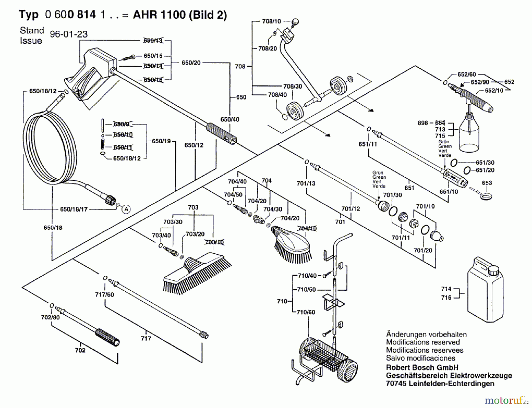  Bosch Wassertechnik Hochdruckreiniger AHR 1100 Seite 2