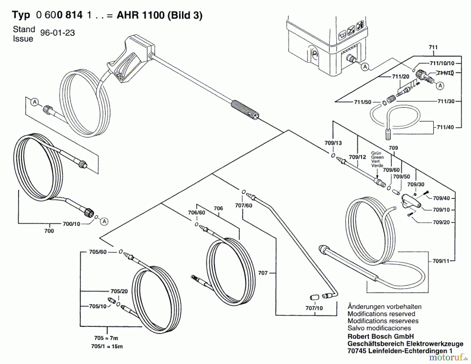  Bosch Wassertechnik Hochdruckreiniger AHR 1100 Seite 3