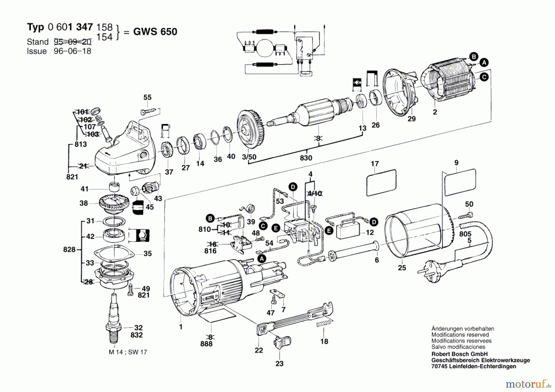  Bosch Werkzeug Winkelschleifer GWS 650 Seite 1