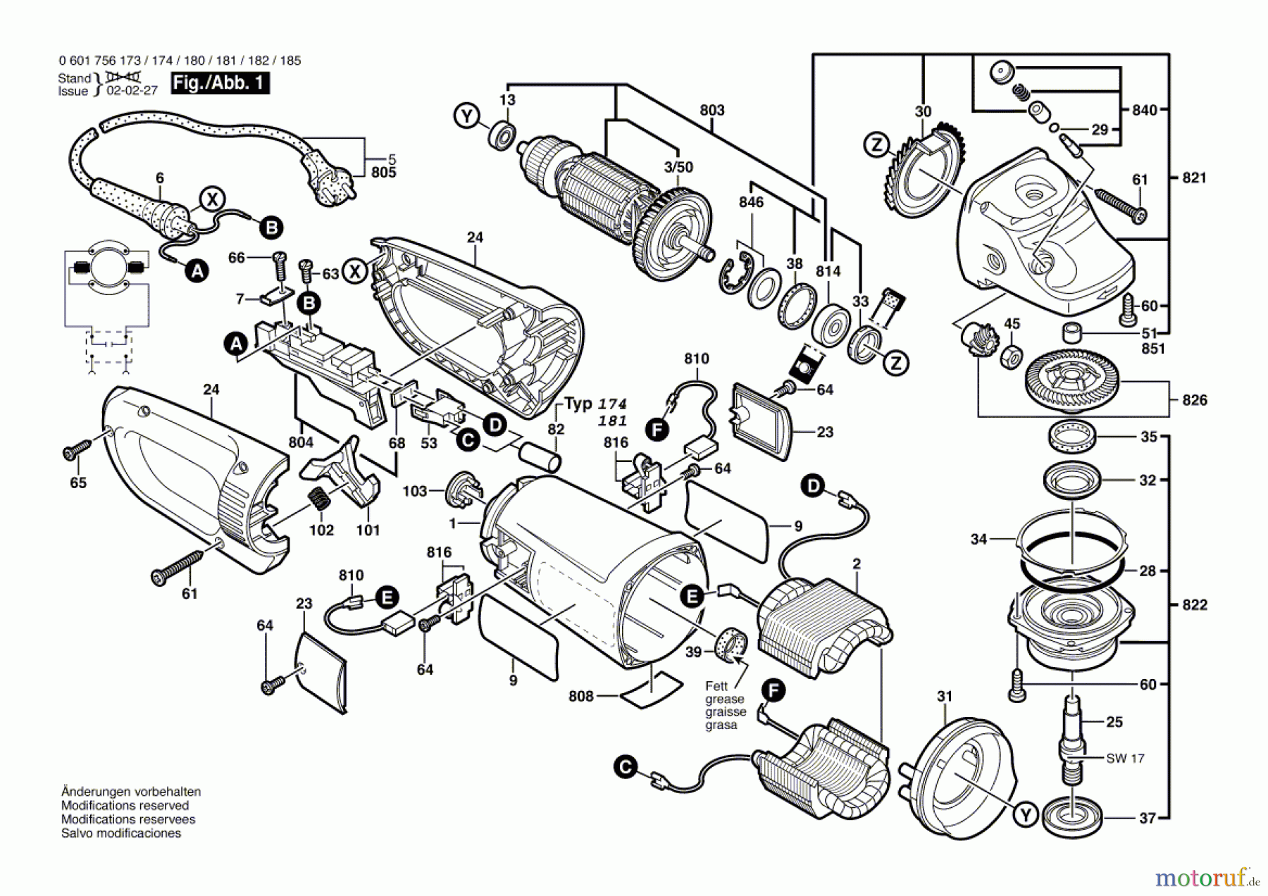  Bosch Werkzeug Winkelschleifer GWS 25-230 Seite 1