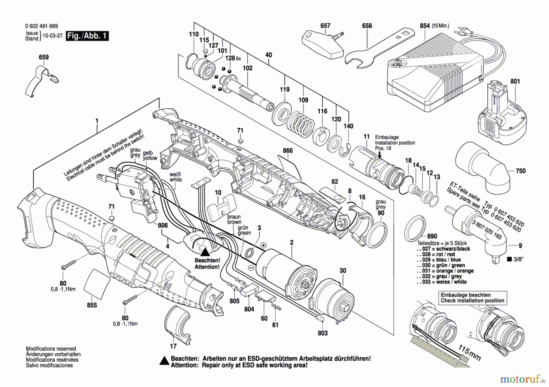  Bosch Akku Werkzeug Akku-Schrauber BT ANGLE EXACT 7 Seite 1