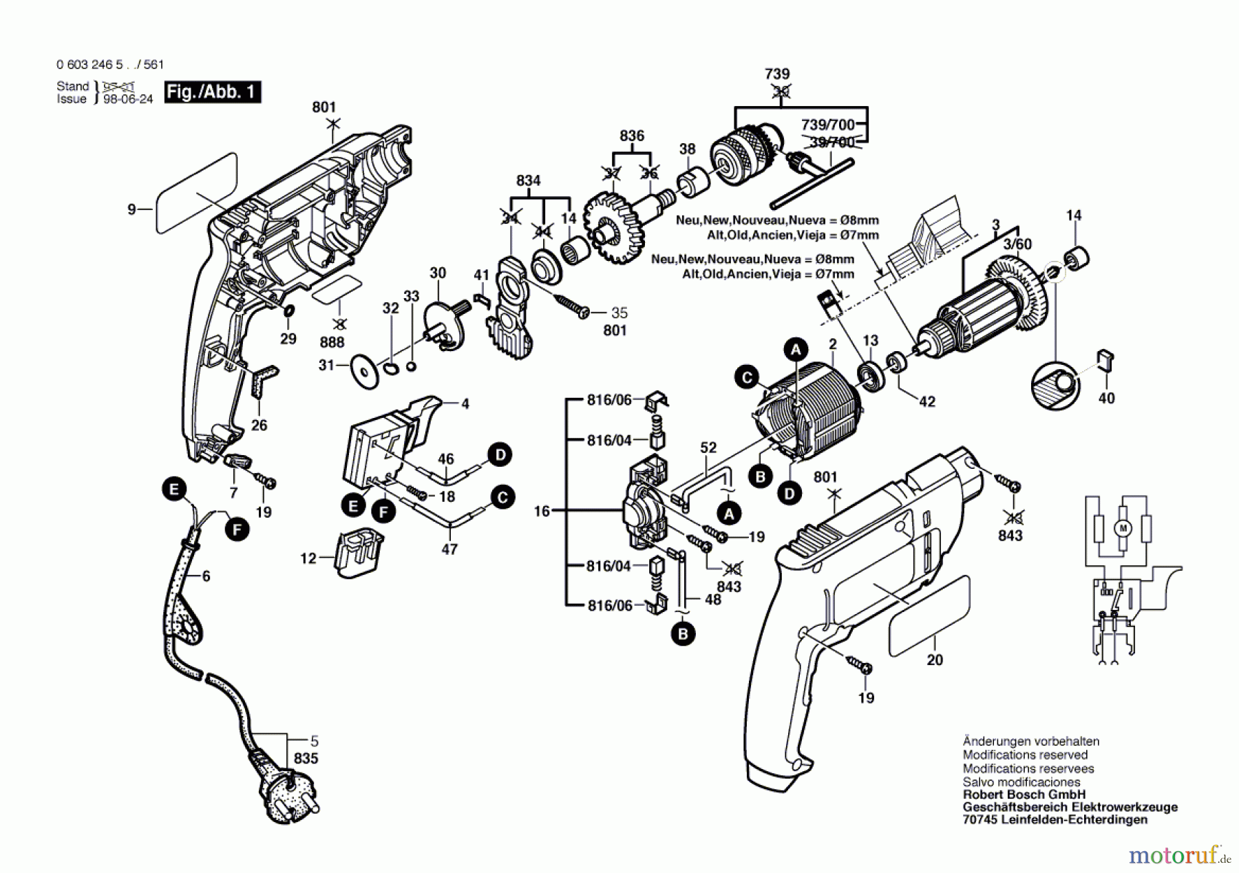  Bosch Werkzeug Schlagbohrmaschine PSB 400 Seite 1