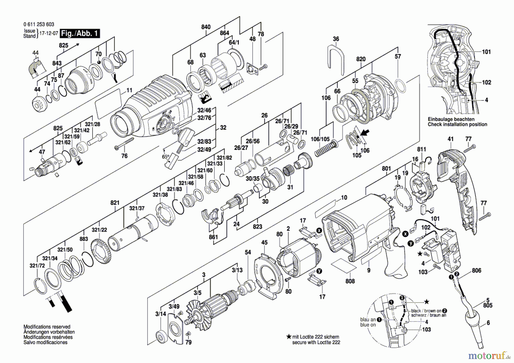  Bosch Werkzeug Bohrhammer GBH 2-26 DE Seite 1