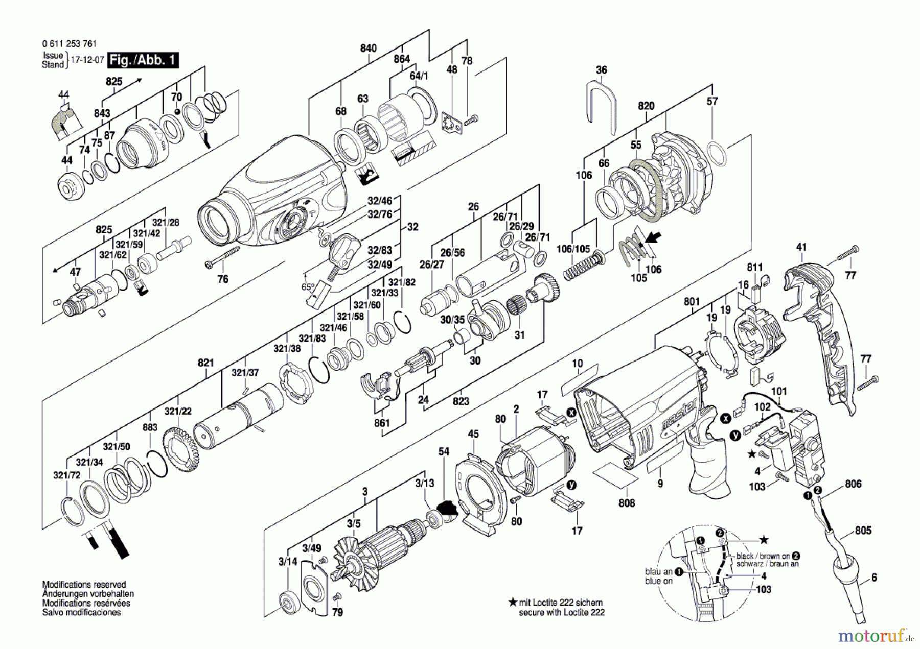  Bosch Werkzeug Bohrhammer H 26-MLE Seite 1